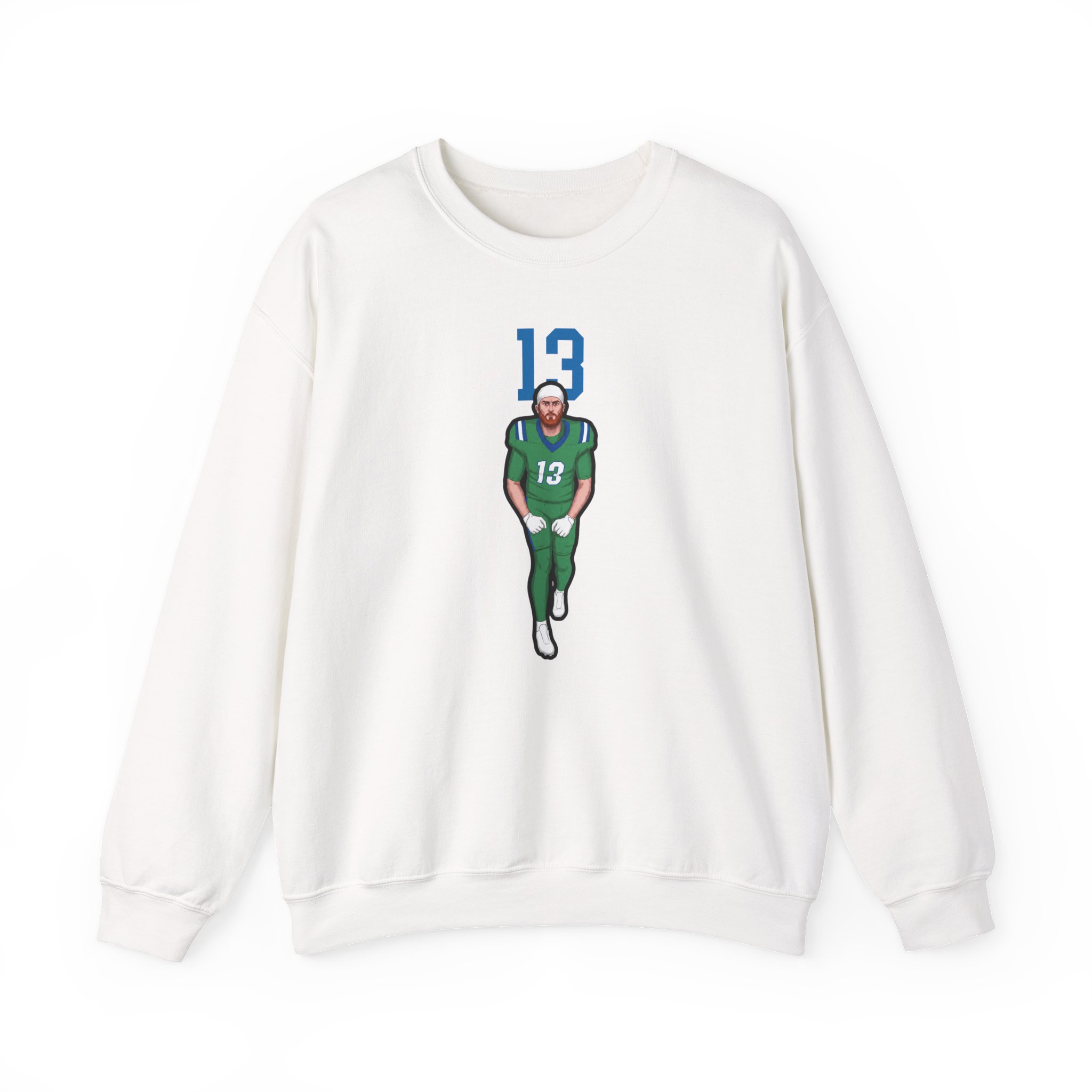Crewneck Sweatshirt — character_number_top in White
