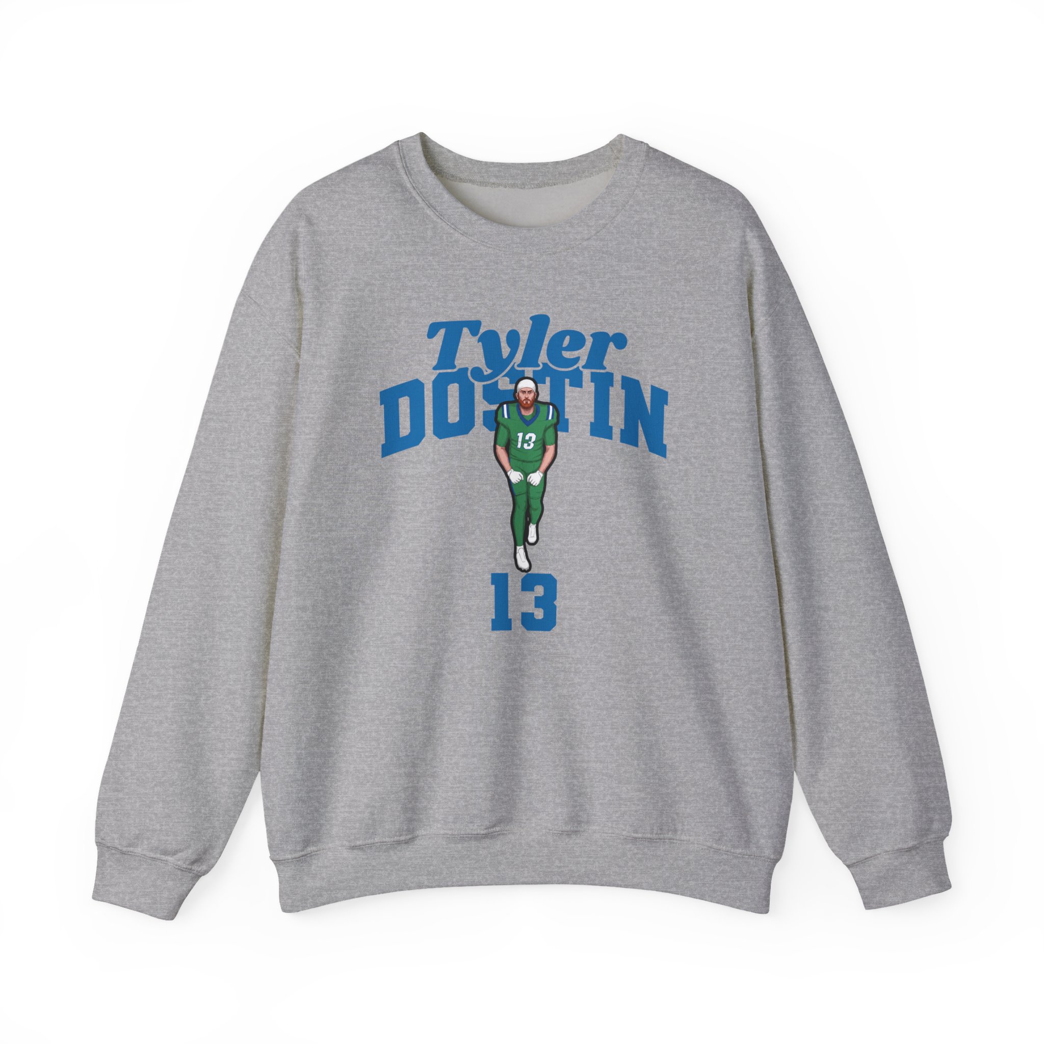 Crewneck Sweatshirt — character_signature_arch in Grey