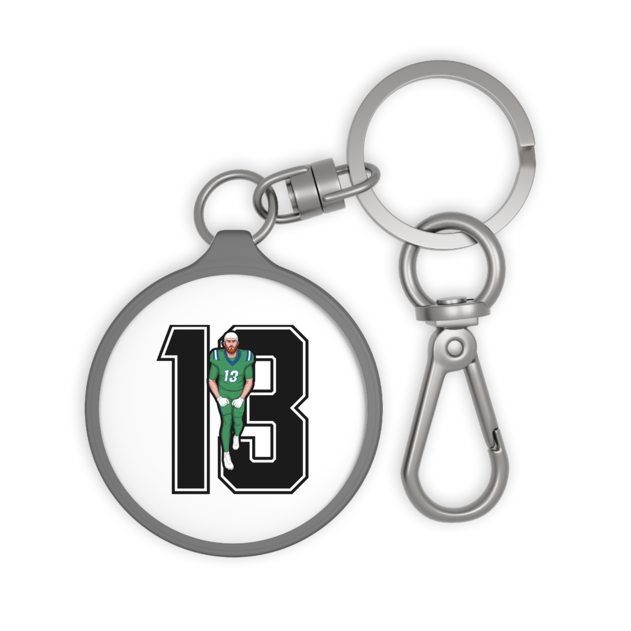 Keychain — character_number in Grey