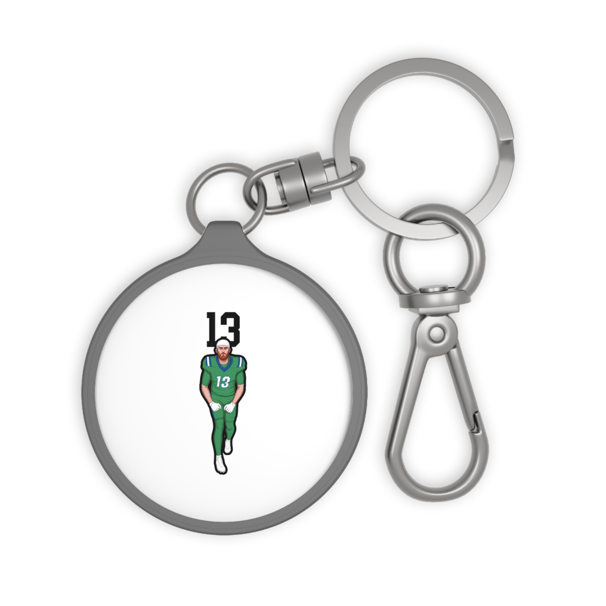 Keychain — character_number_top in Grey