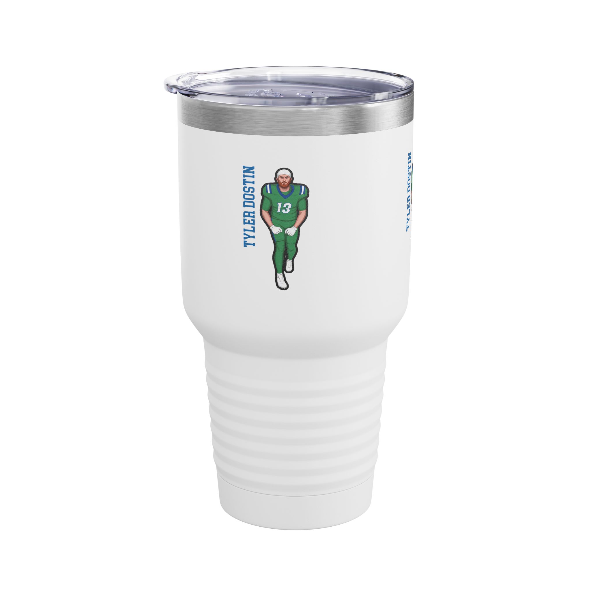 30oz Tumbler — character_name_vertical in White