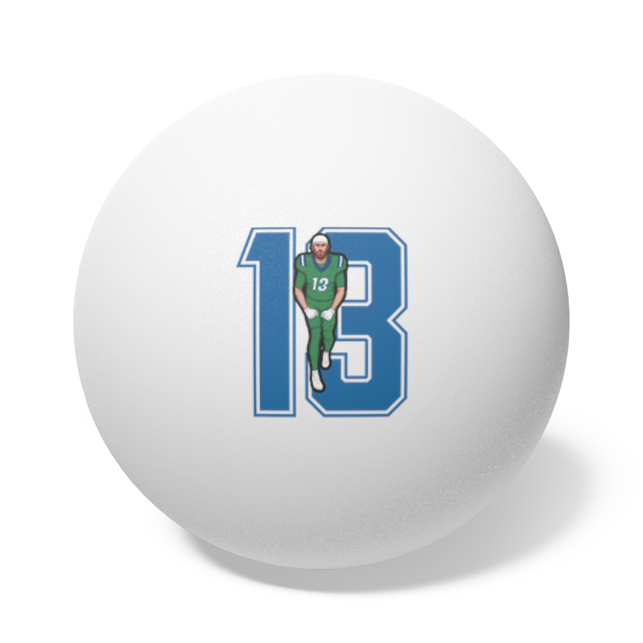 Ping Pong Balls, 6 pcs — character_number in White