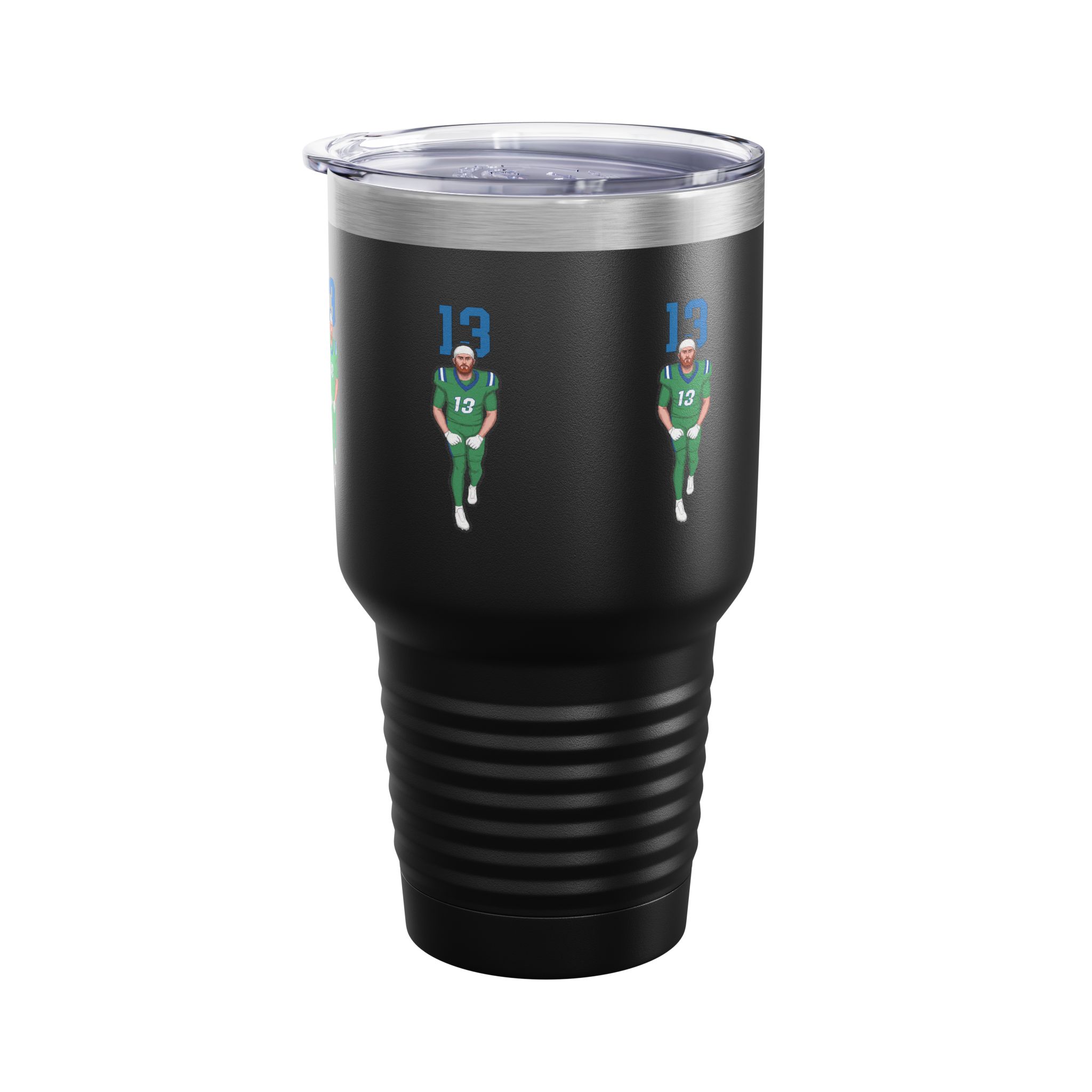 30oz Tumbler — character_number_top in Black