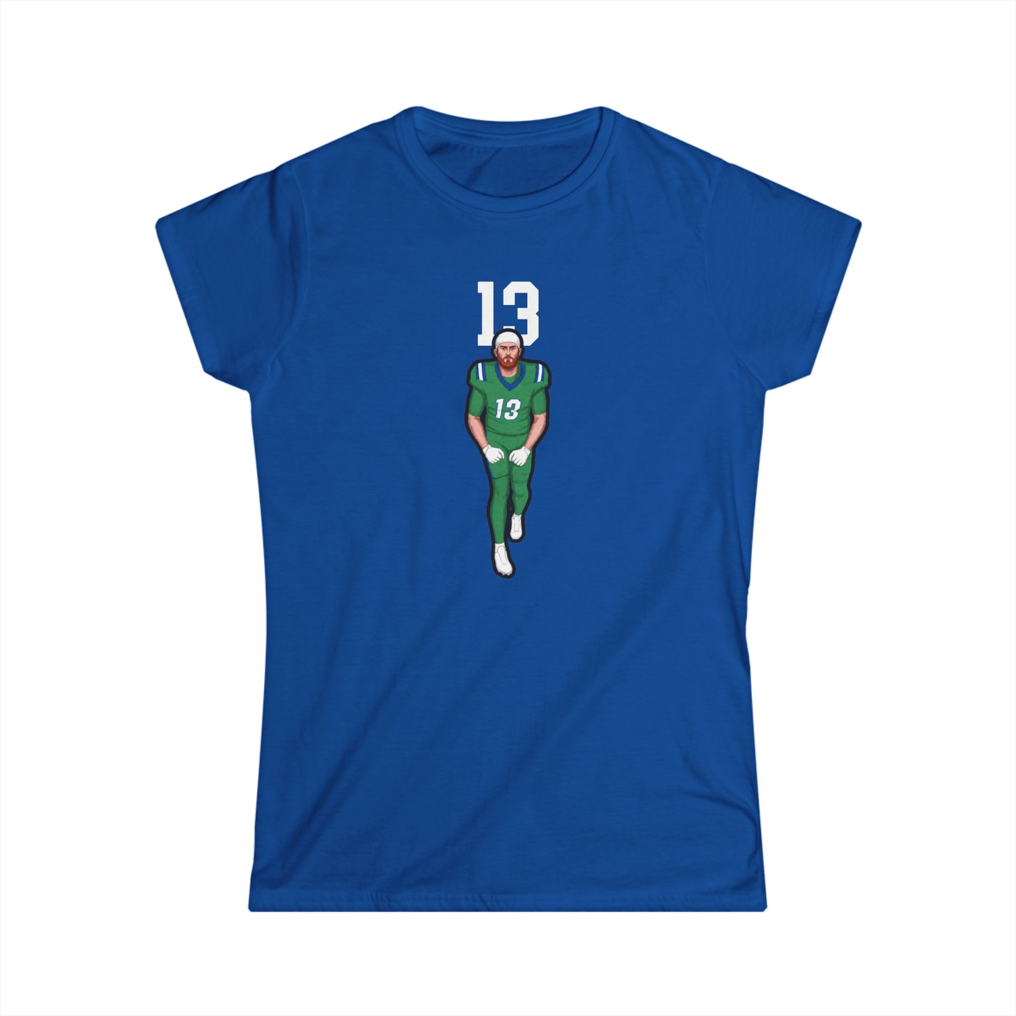 Women's Softstyle Tee — character_number_top in Royal