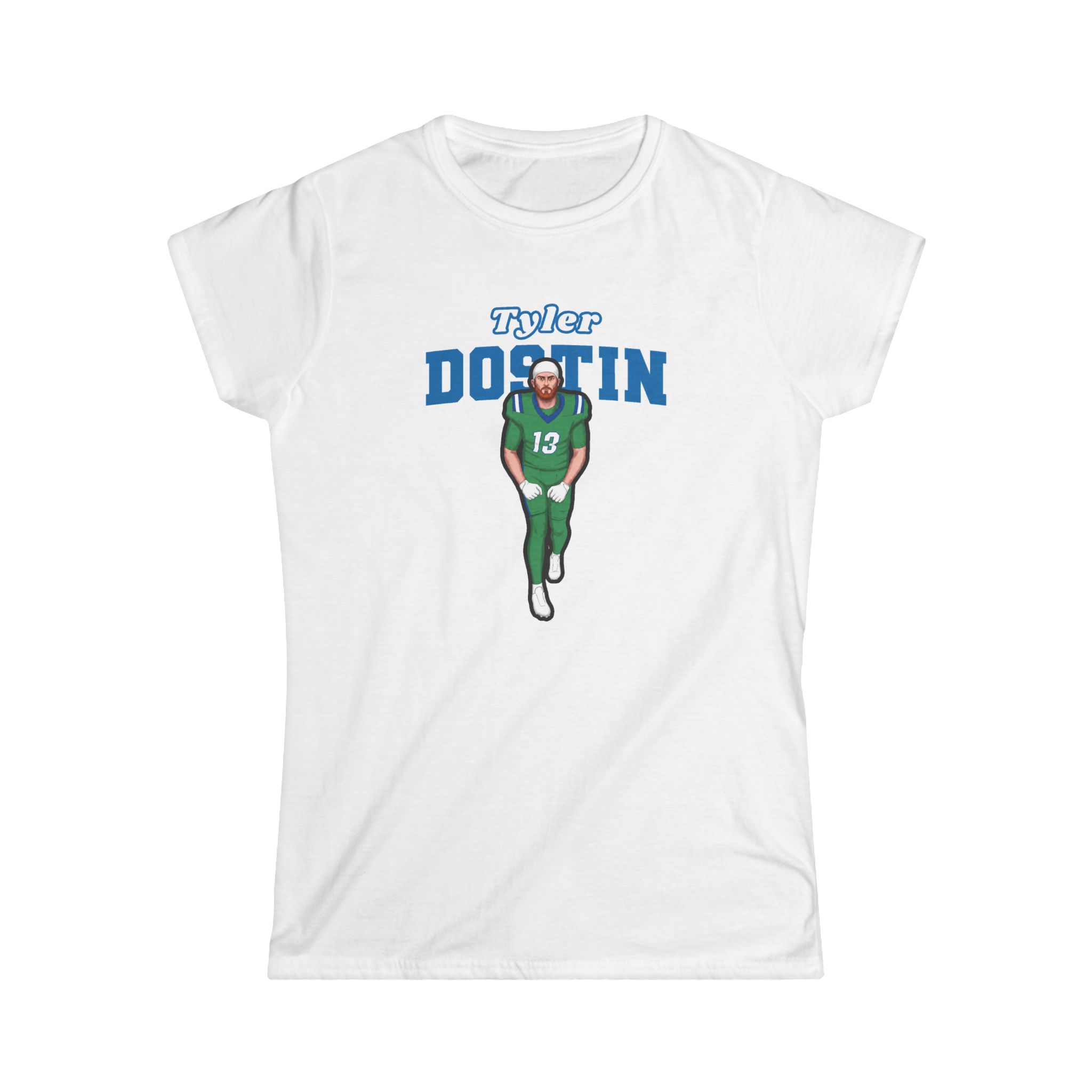 Women's Softstyle Tee — character_name_arch in White