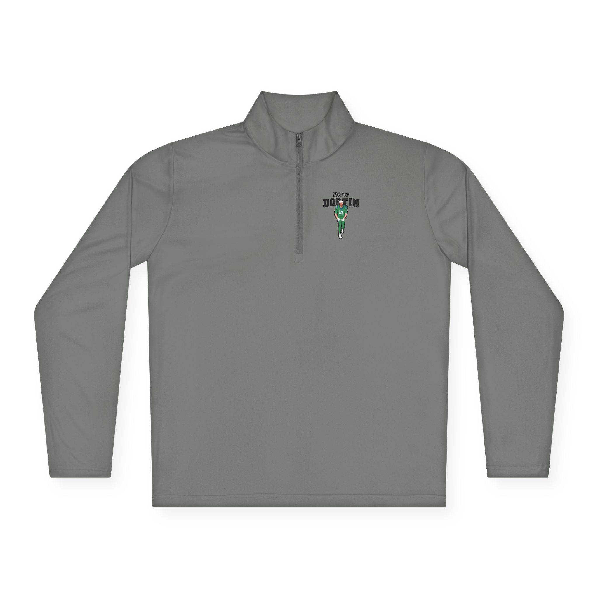 Q-Zip Pullover — character_name_arch in Grey