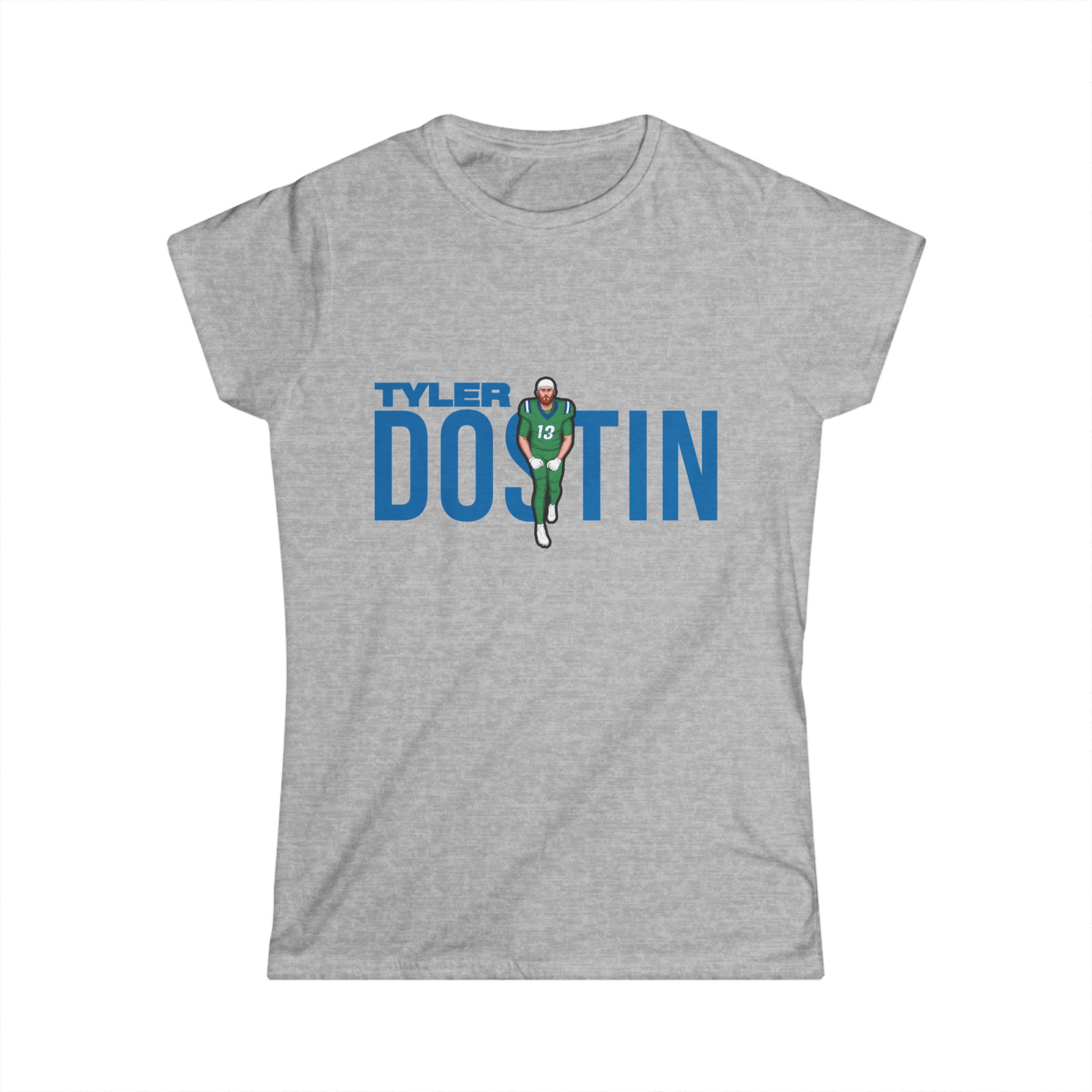 Women's Softstyle Tee — character_player_name in Grey