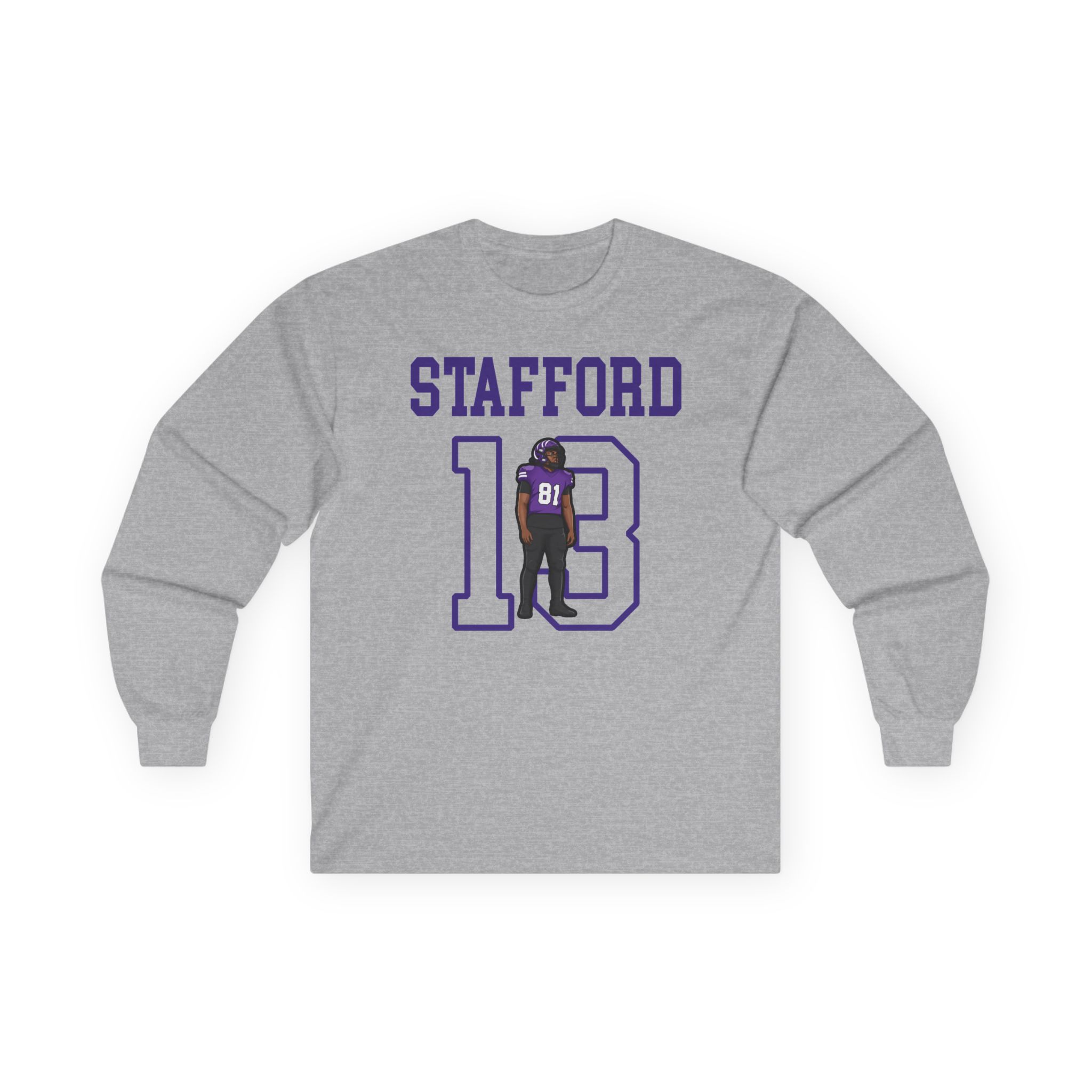 Long Sleeve Tee — character_shirsey in Grey