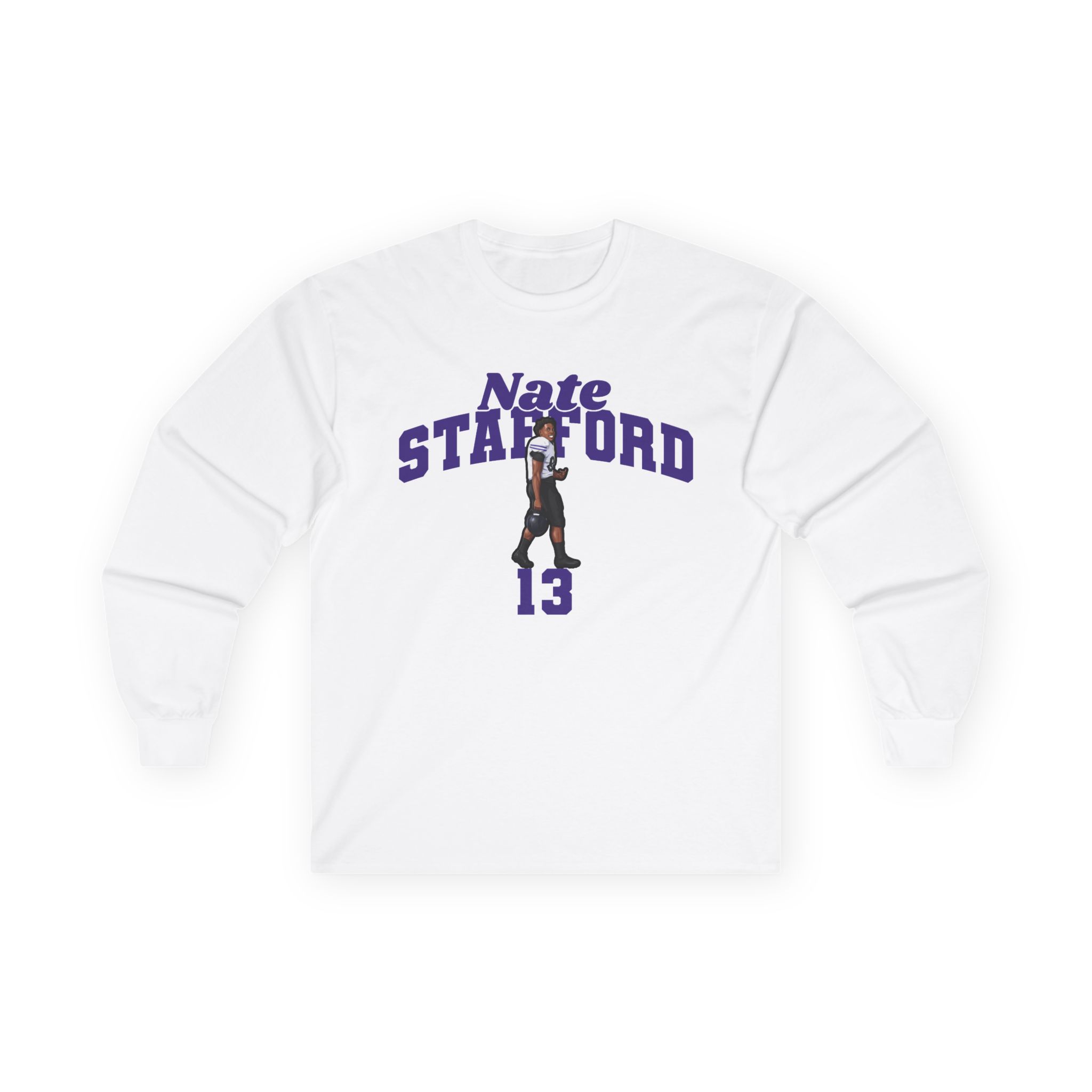 Long Sleeve Tee — character_signature_arch in White