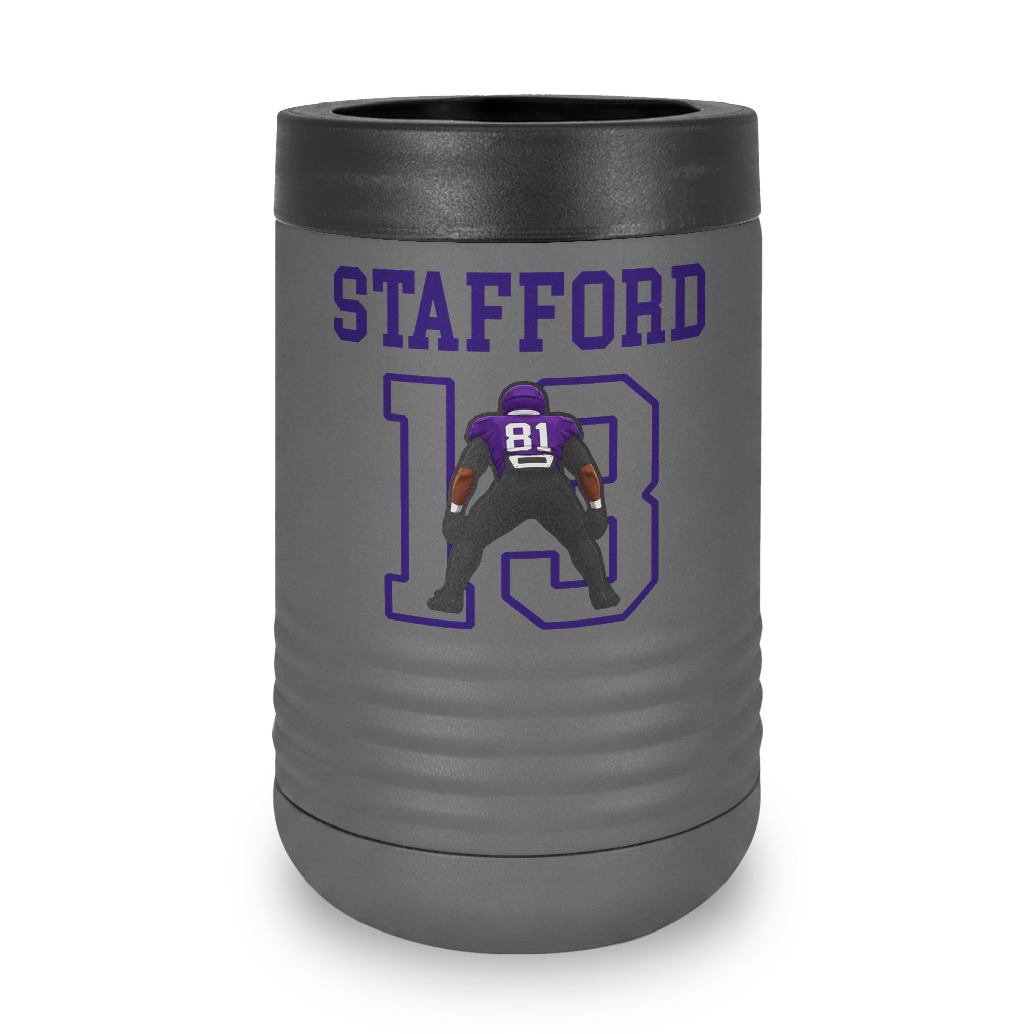 Stainless Can Cooler — character_shirsey in Grey