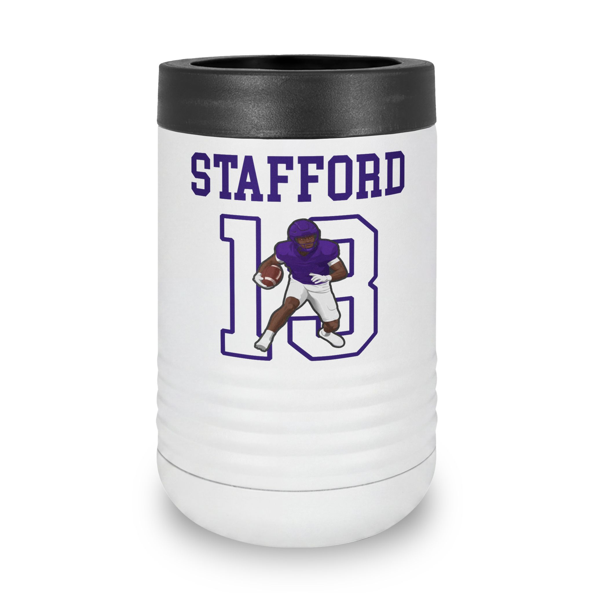 Stainless Can Cooler — character_shirsey in White