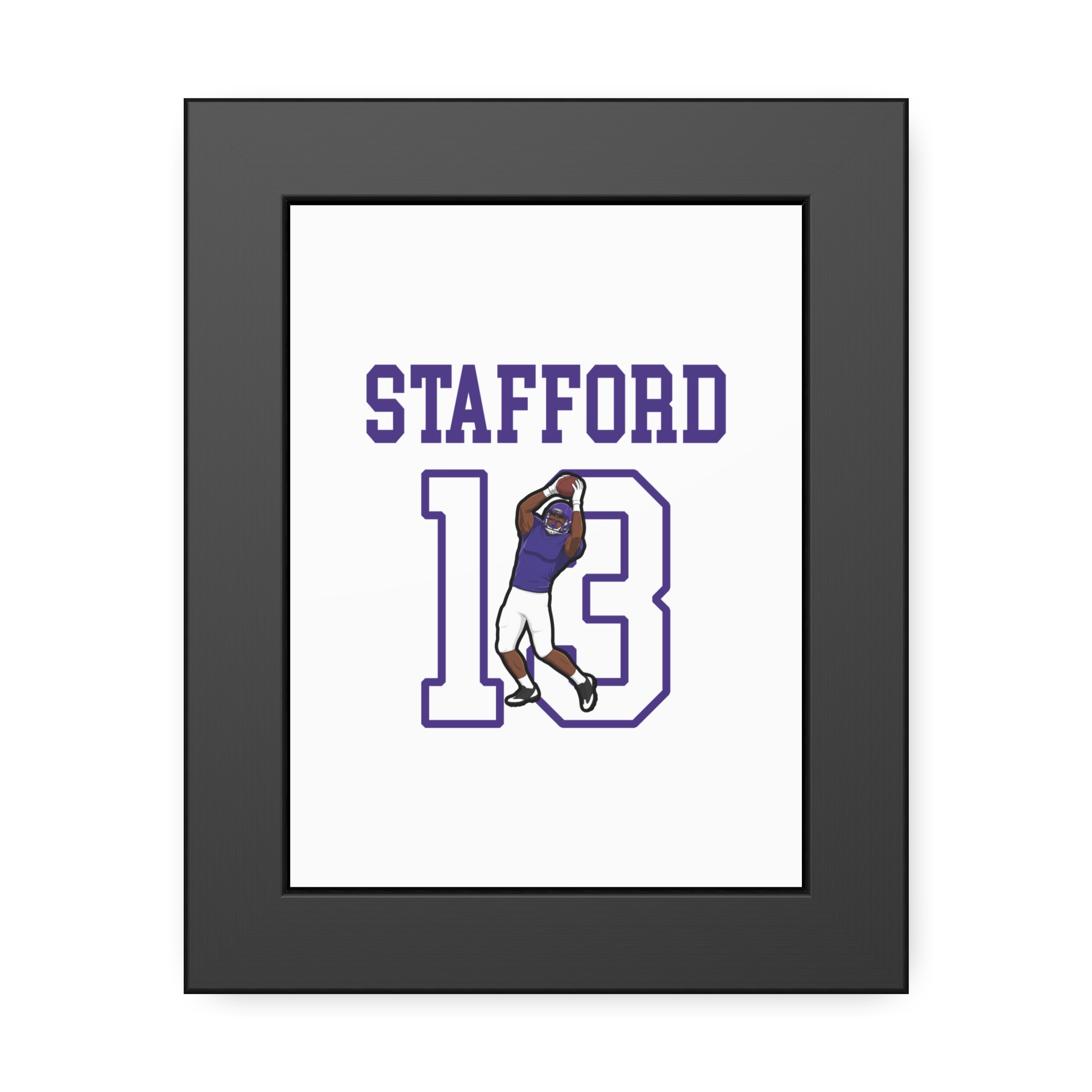 Framed Poster — character_shirsey in Black