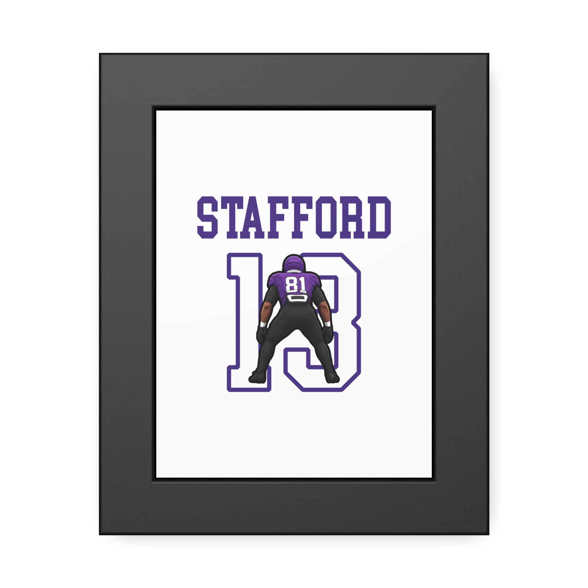 Framed Poster — character_shirsey in Black