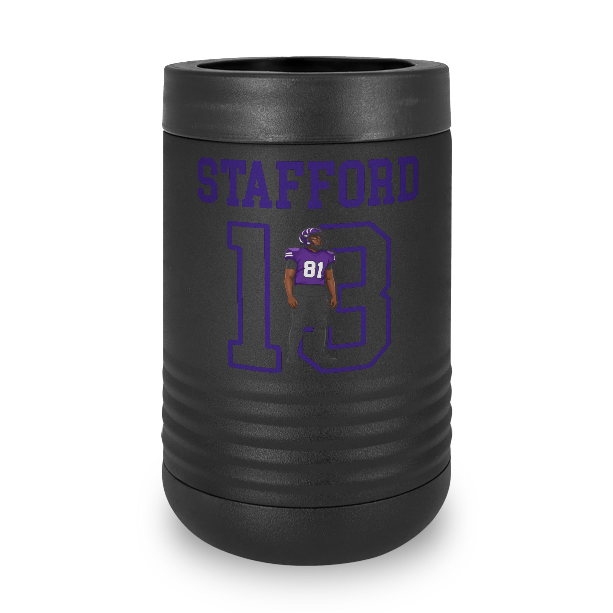 Stainless Can Cooler — character_shirsey in Black