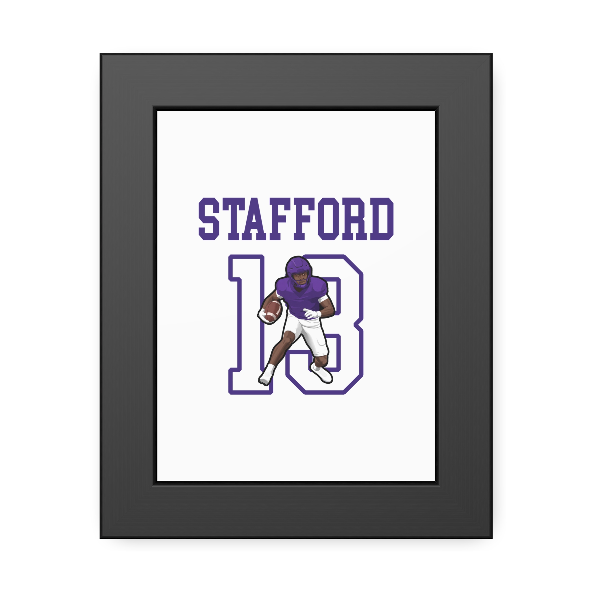 Framed Poster — character_shirsey in Black