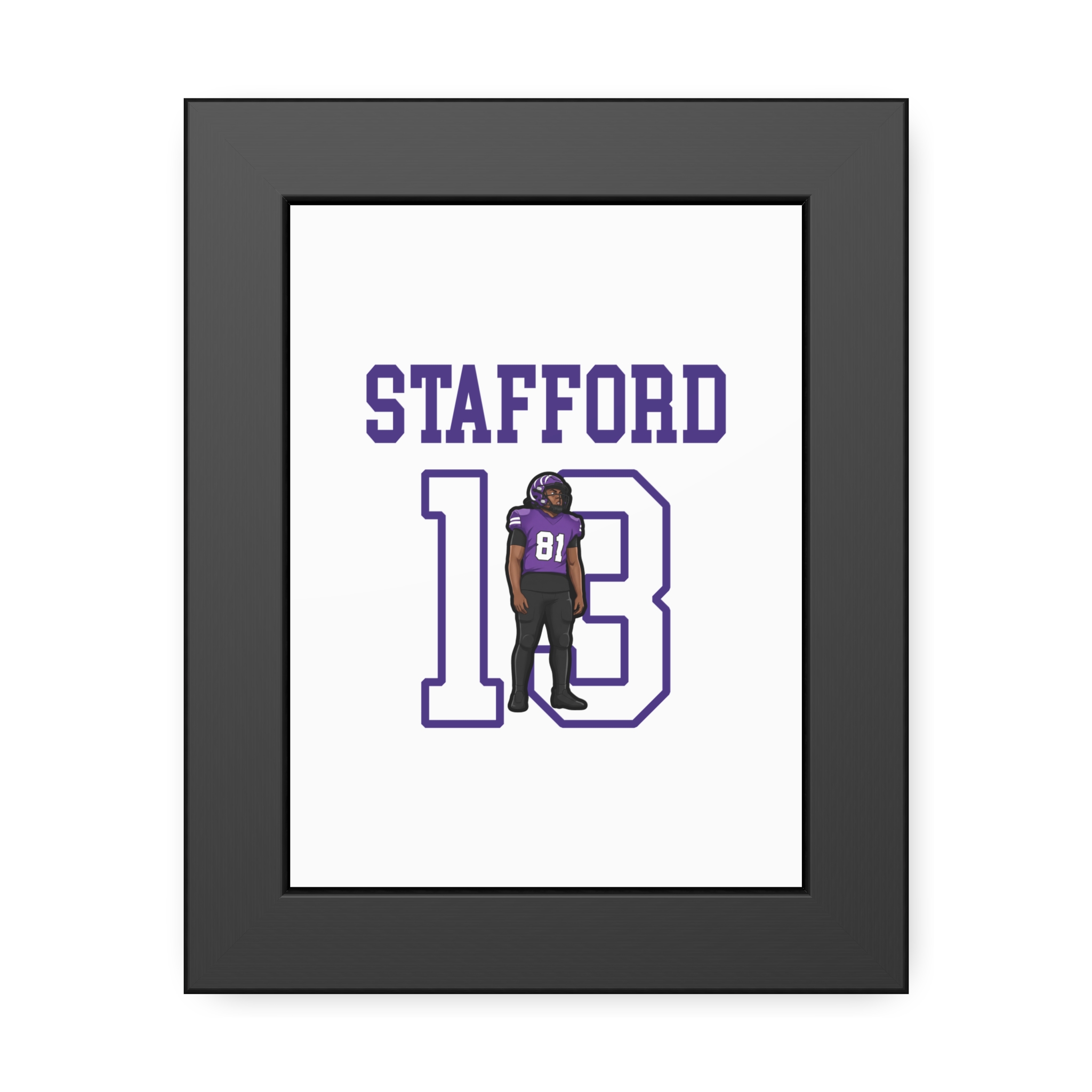 Framed Poster — character_shirsey in Black