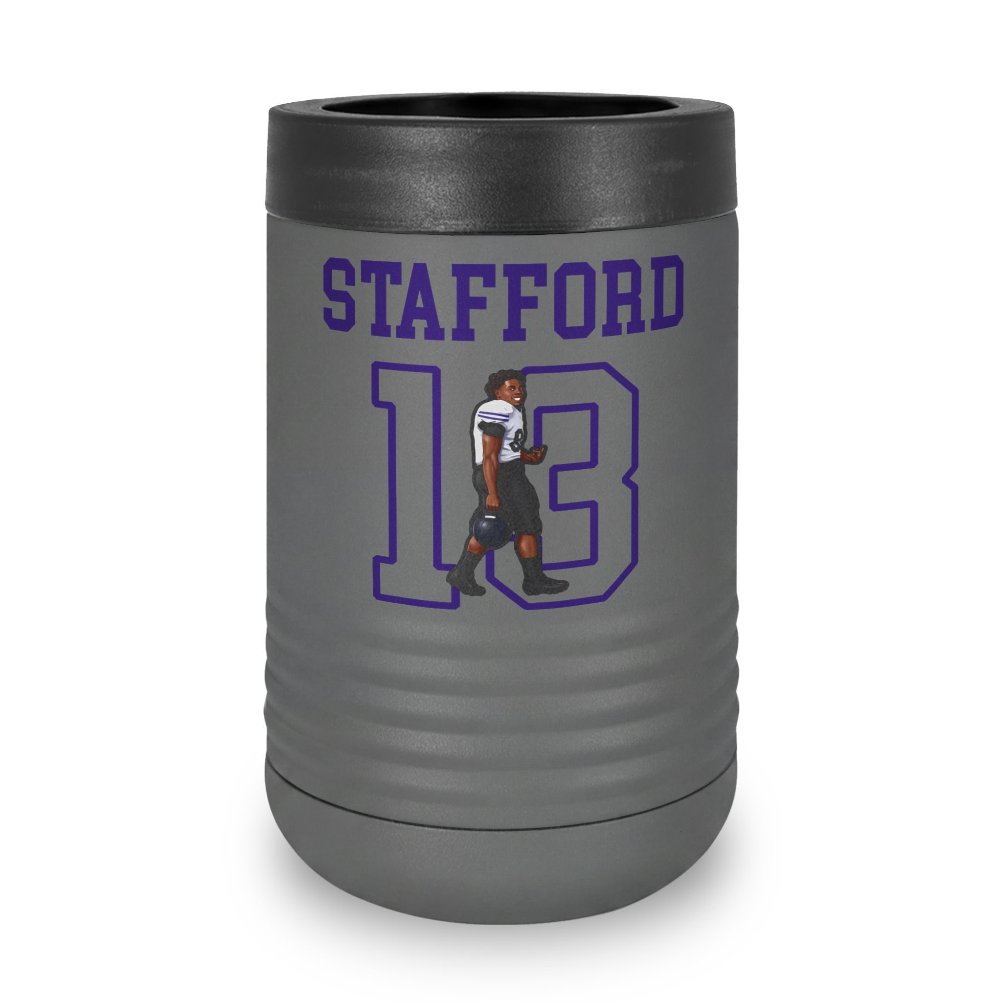 Stainless Can Cooler — character_shirsey in Grey