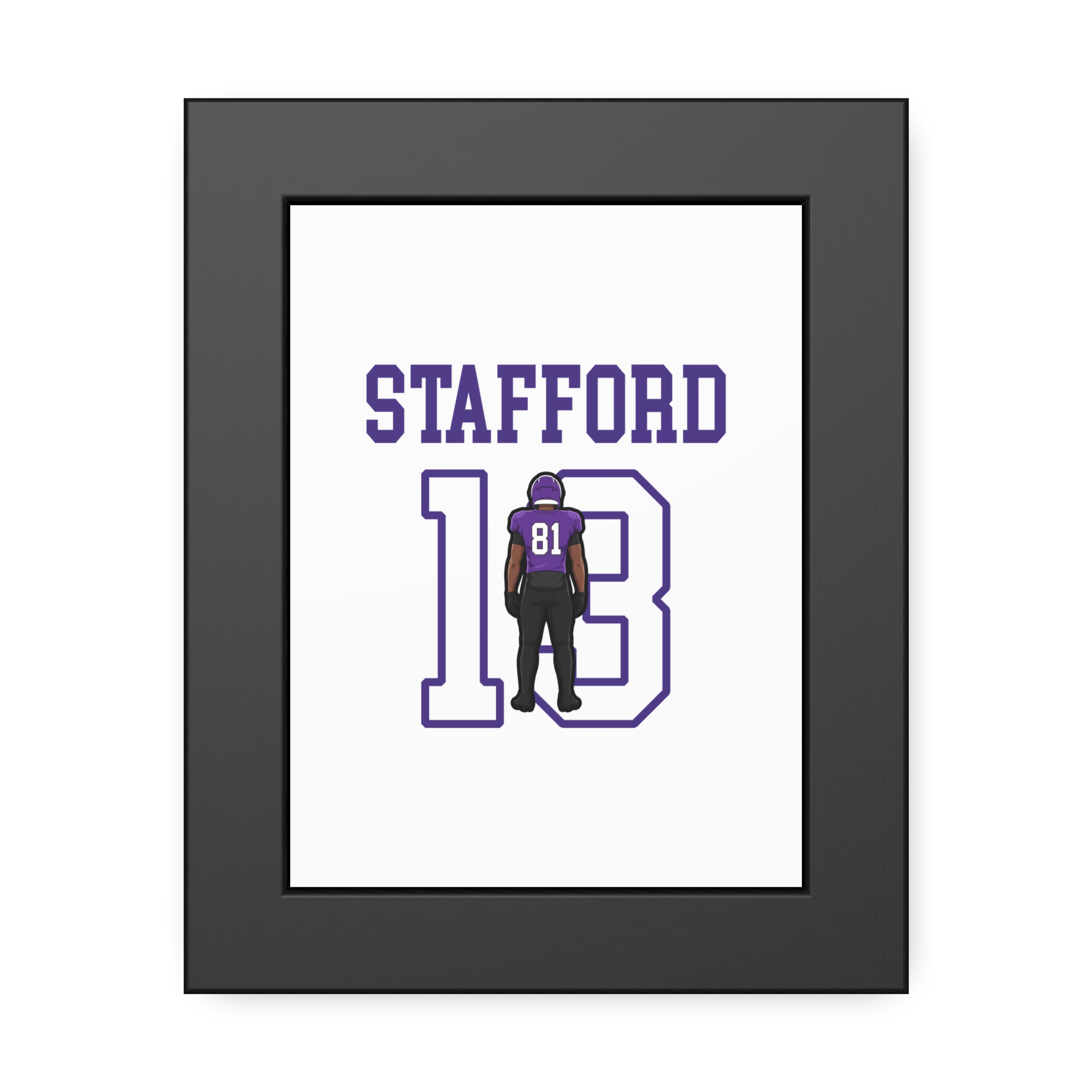 Framed Poster — character_shirsey in Black