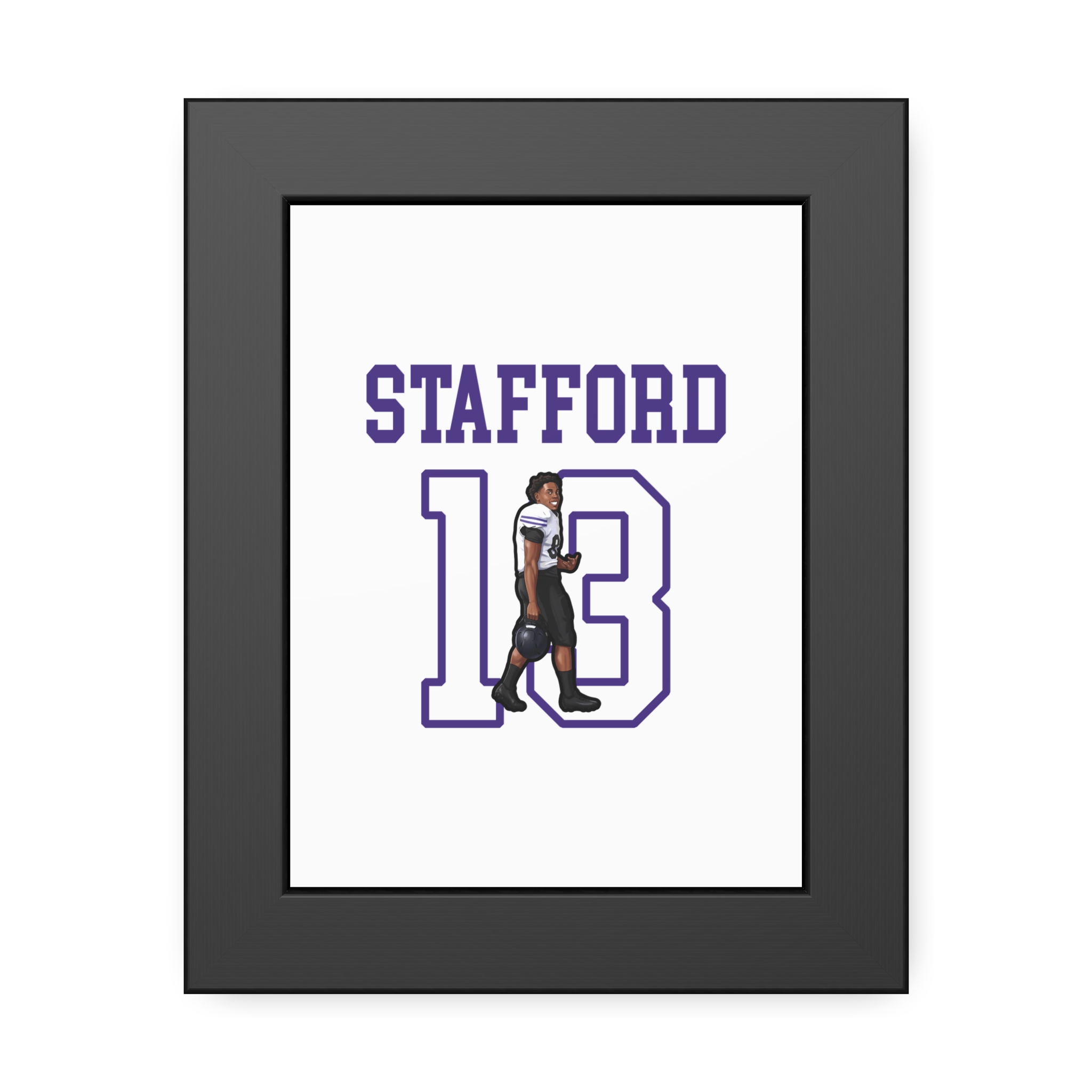 Framed Poster — character_shirsey in Black