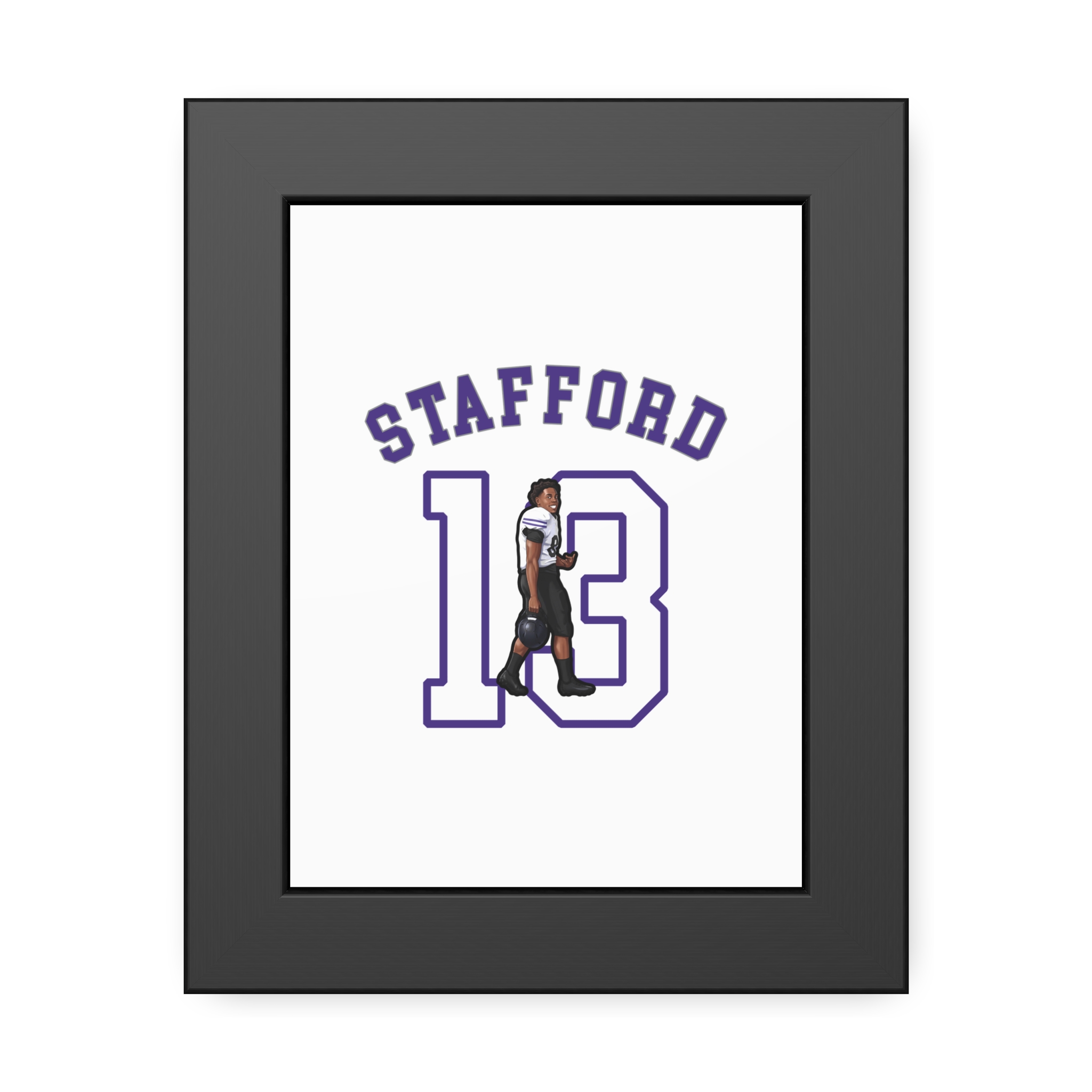 Framed Poster — character_shirsey_arch in Black