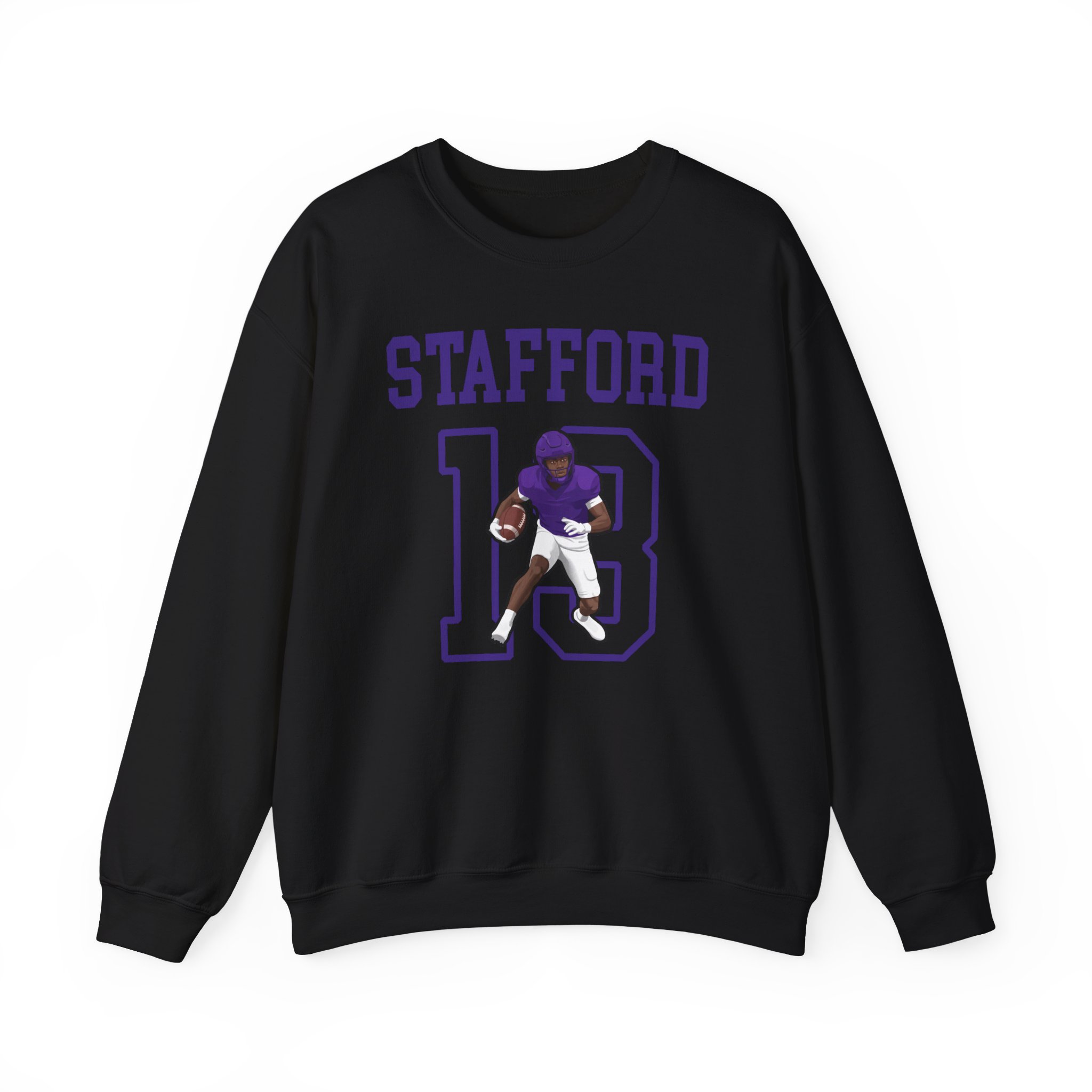 Crewneck Sweatshirt — character_shirsey in Black