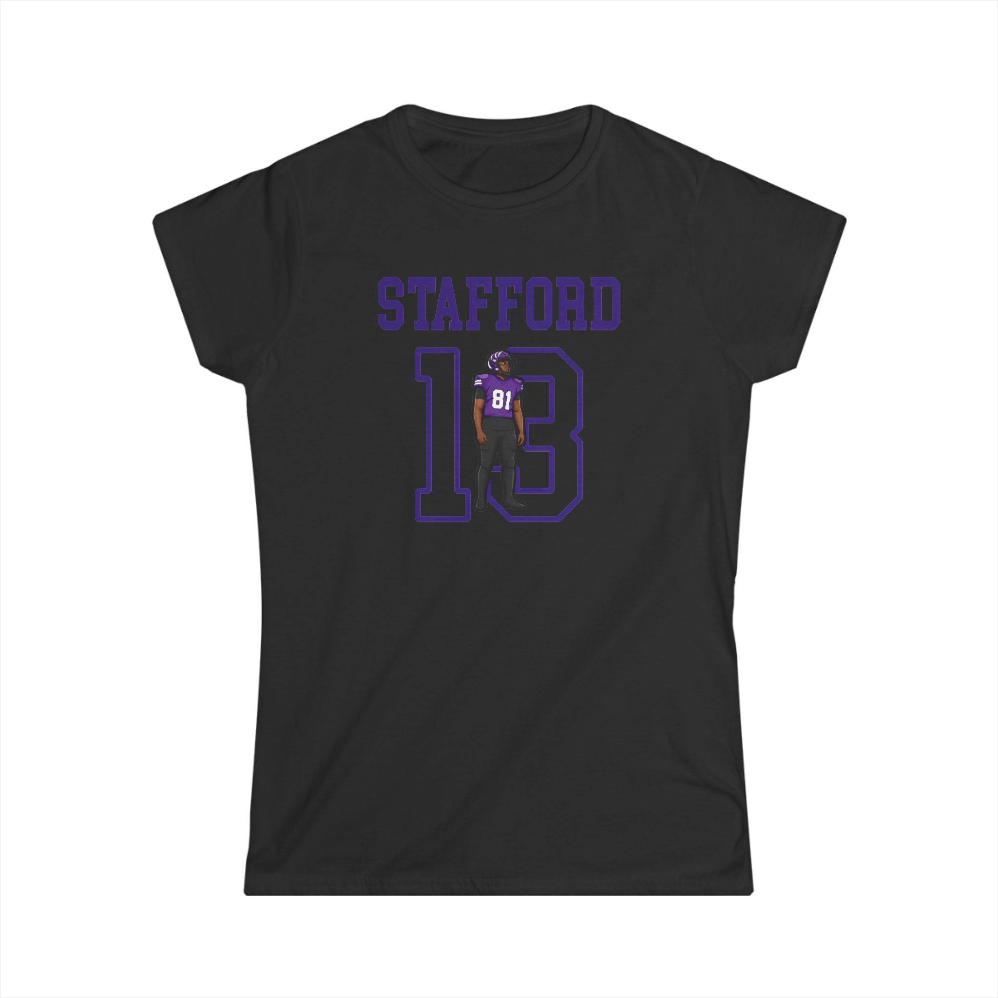 Women's Softstyle Tee — character_shirsey in Black
