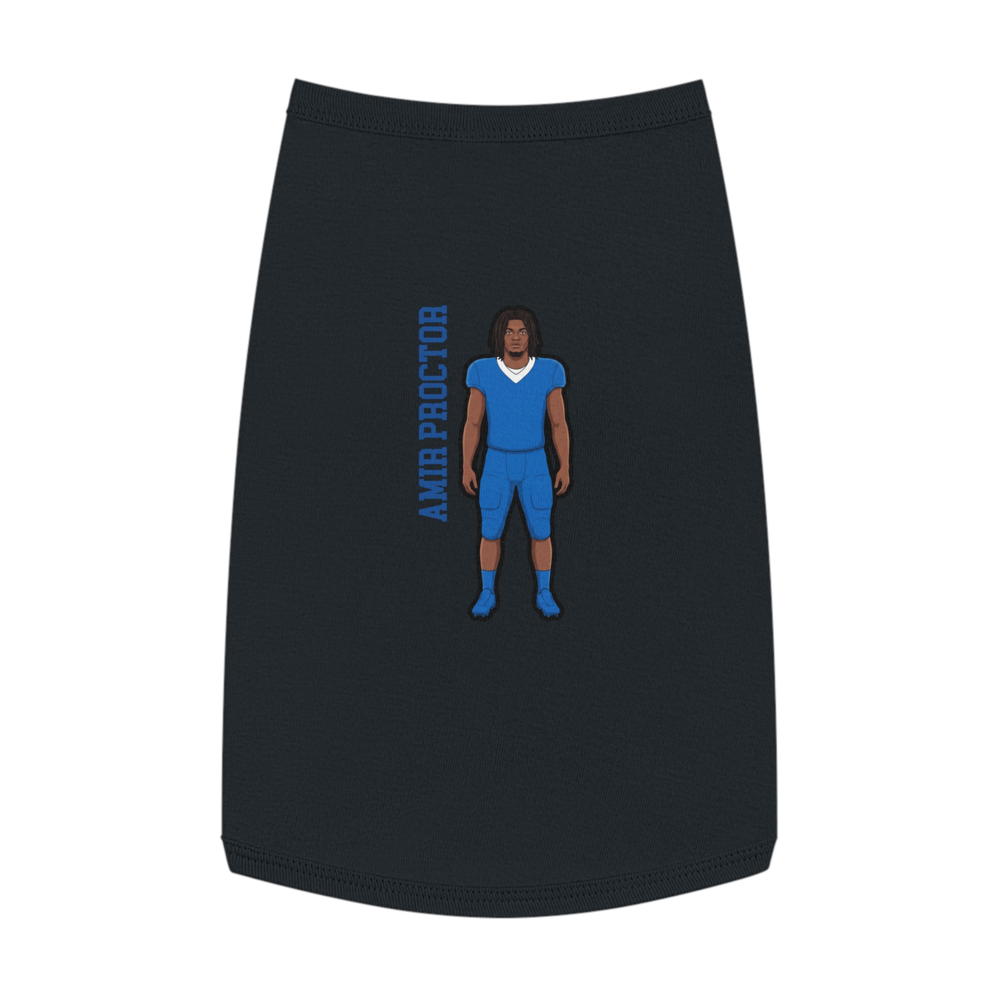 Pet Tank Top — character_name_vertical in Black