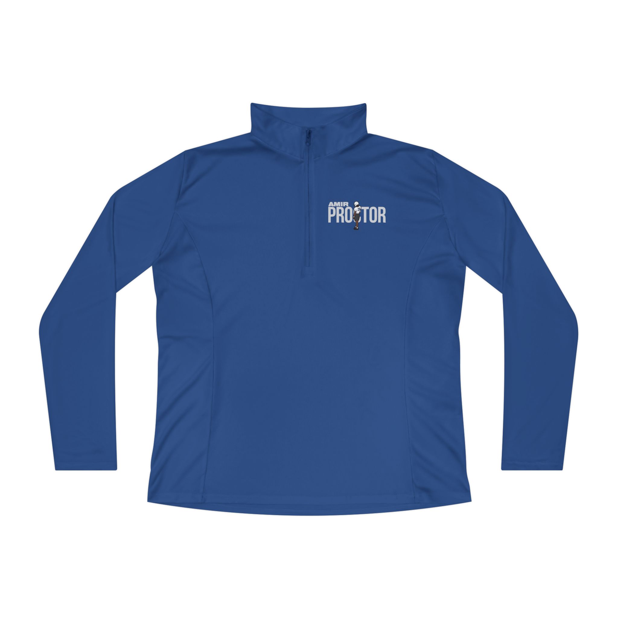 Women's Q-Zip Pullover — character_player_name in Royal