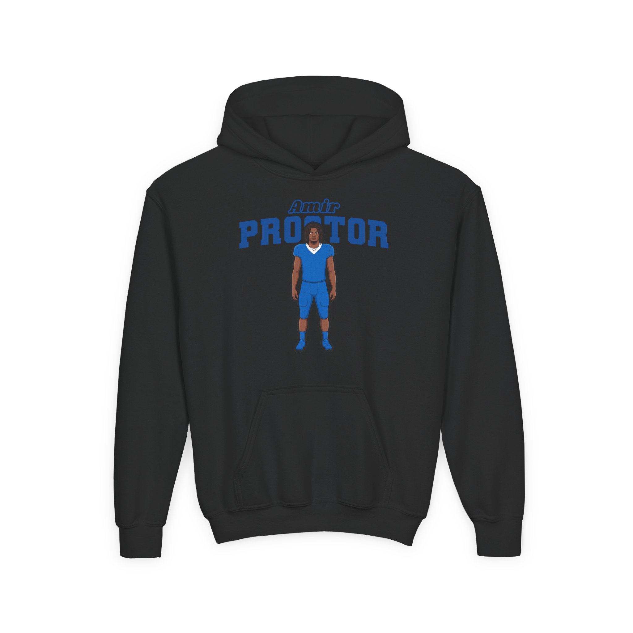 Youth Hoodie — character_name_arch in Black