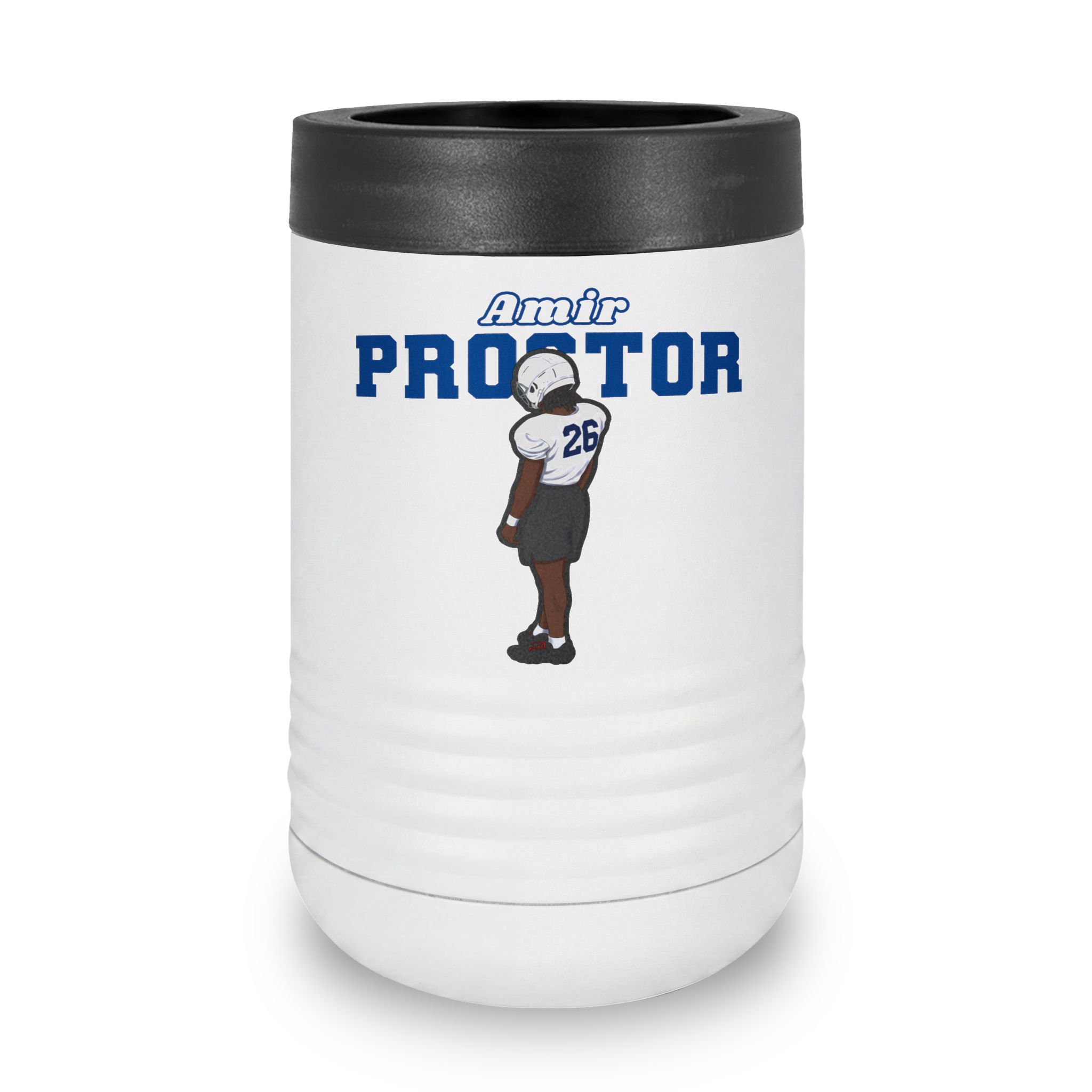 Stainless Can Cooler — character_name_arch in White