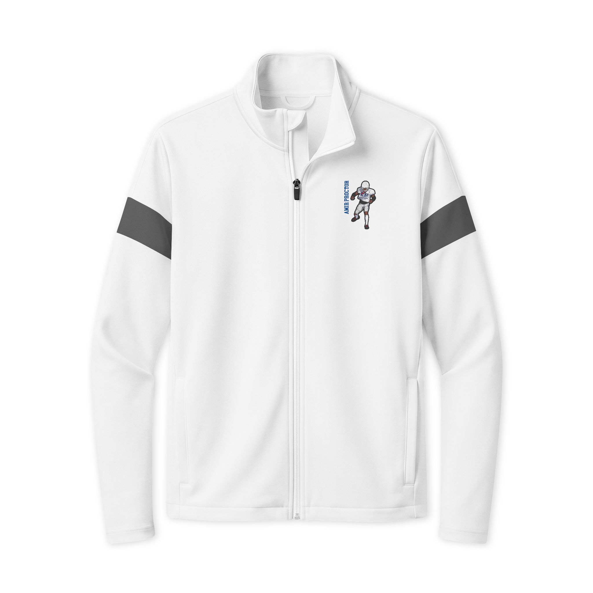 Travel Full-Zip Jacket — character_name_vertical in White/ Iron Grey