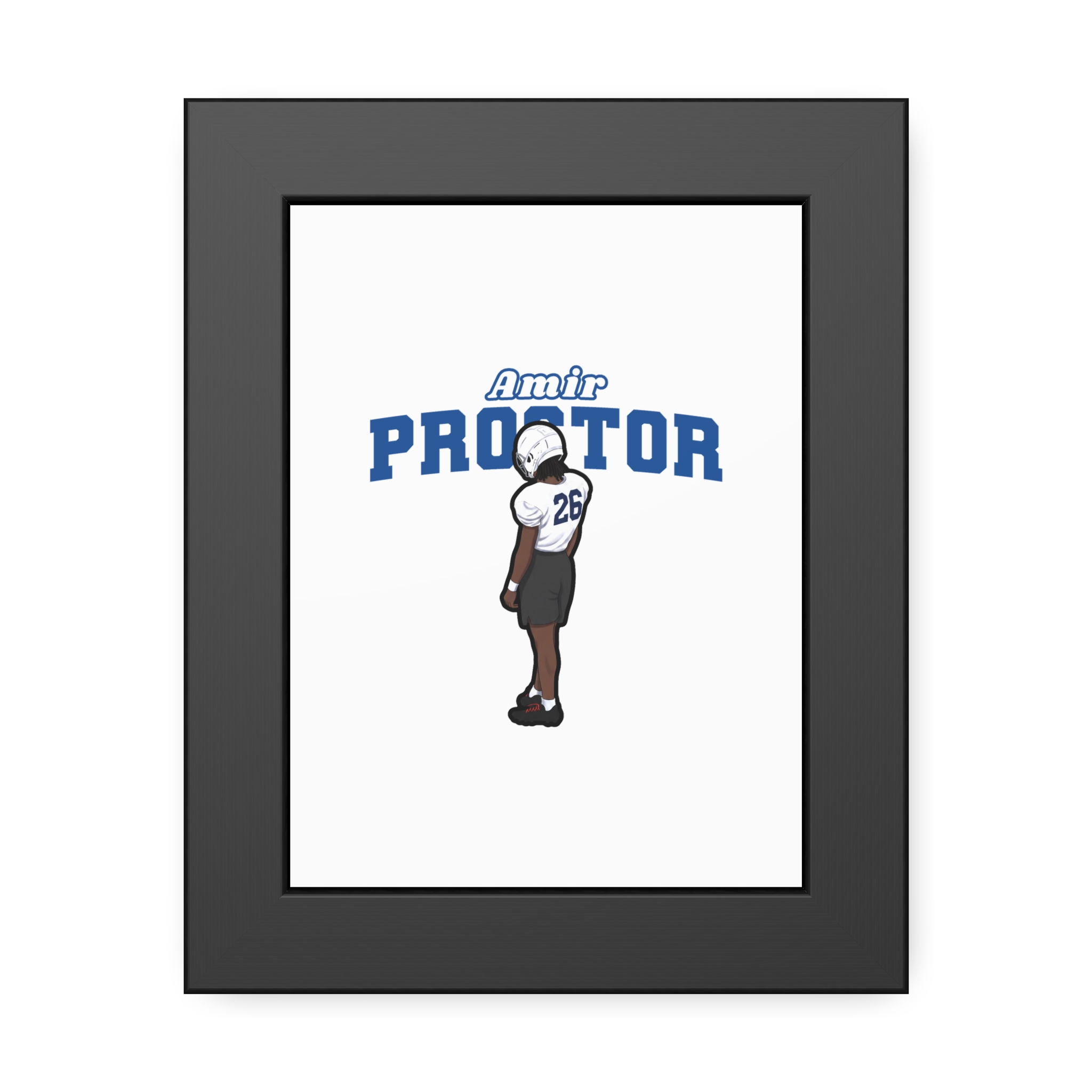 Framed Poster — character_name_arch in Black
