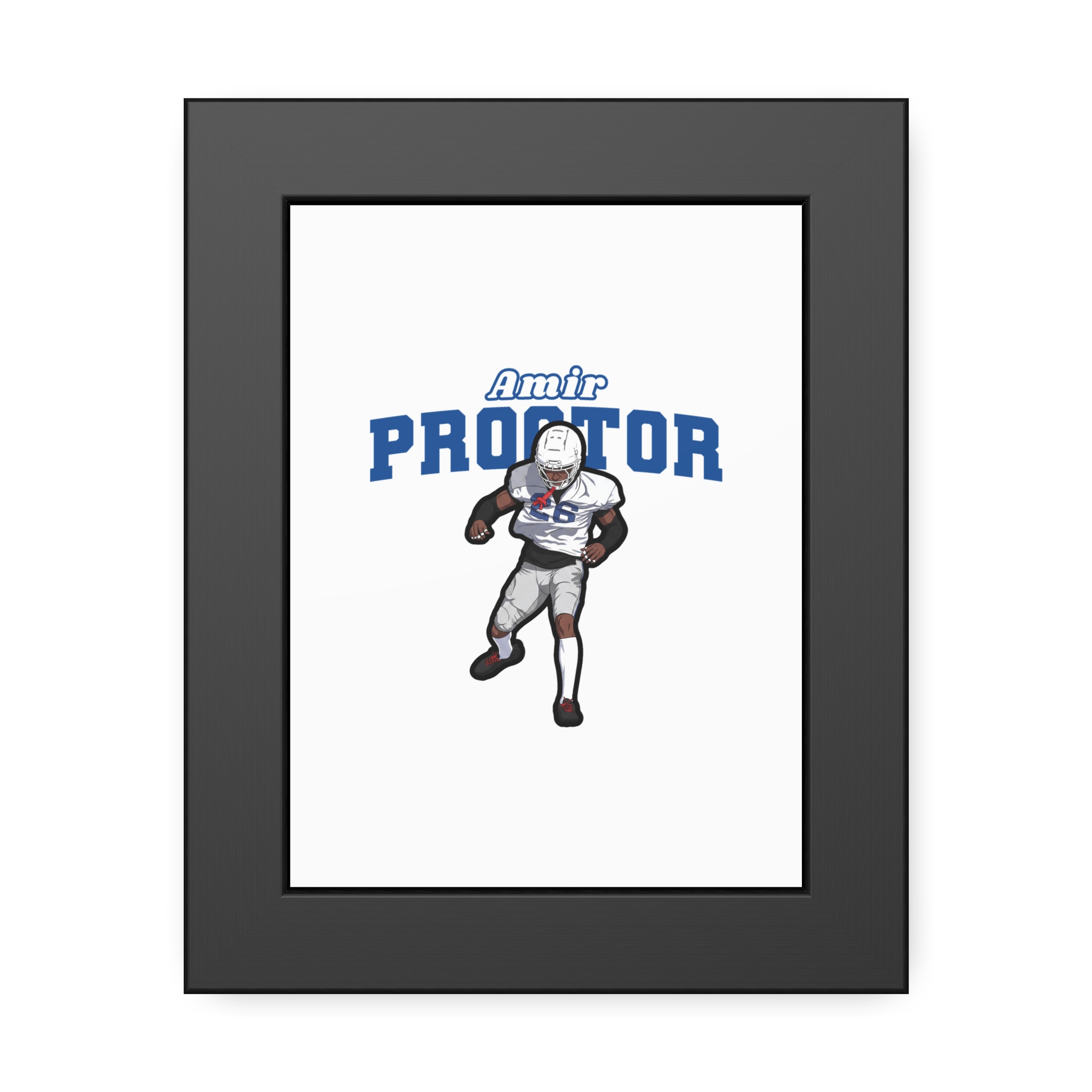Framed Poster — character_name_arch in Black