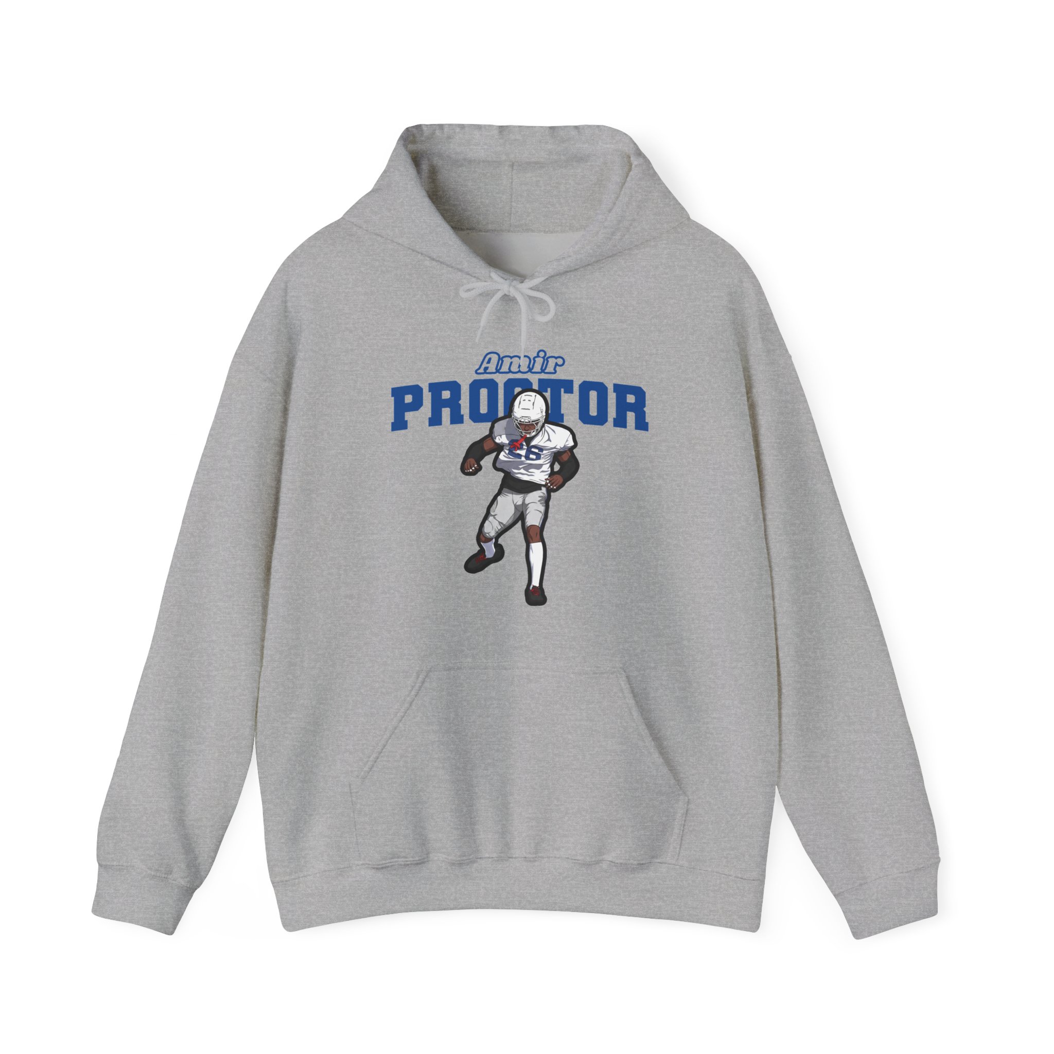 Hoodie — character_name_arch in Grey