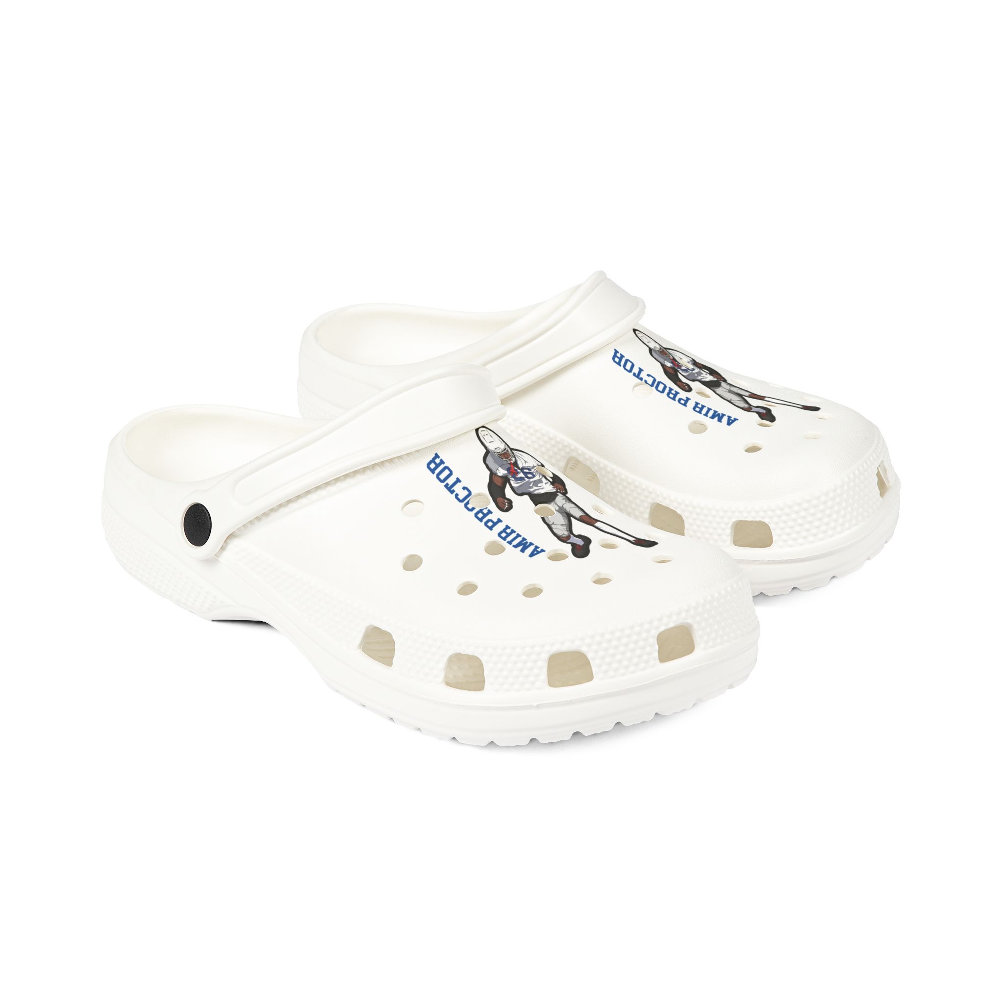 EVA Foam Rubber Shoes — character_name_vertical in White