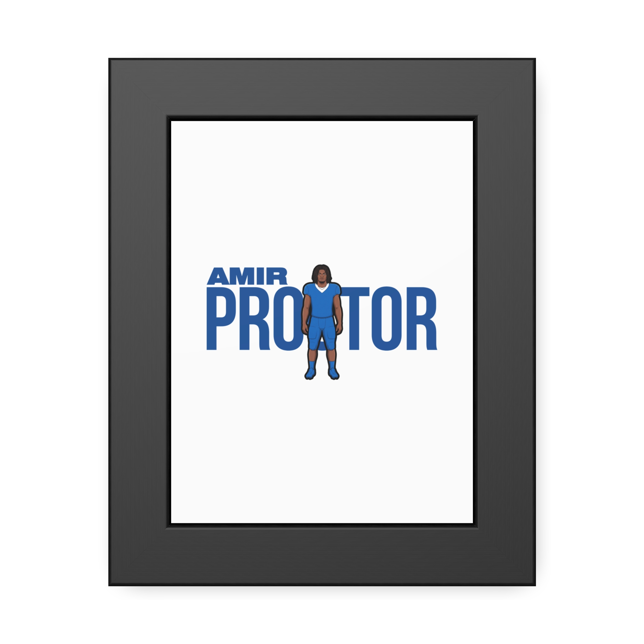 Framed Poster — character_player_name in Black