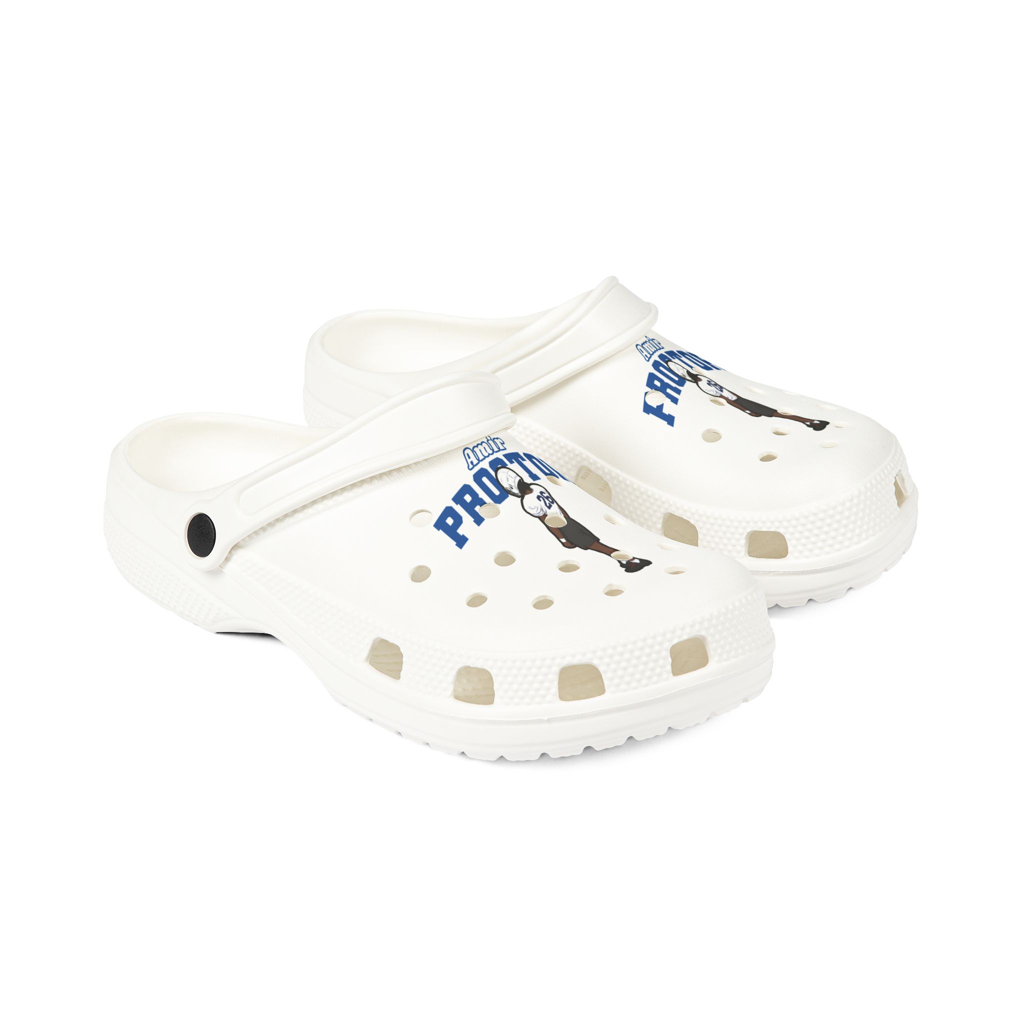 EVA Foam Rubber Shoes — character_name_arch in White