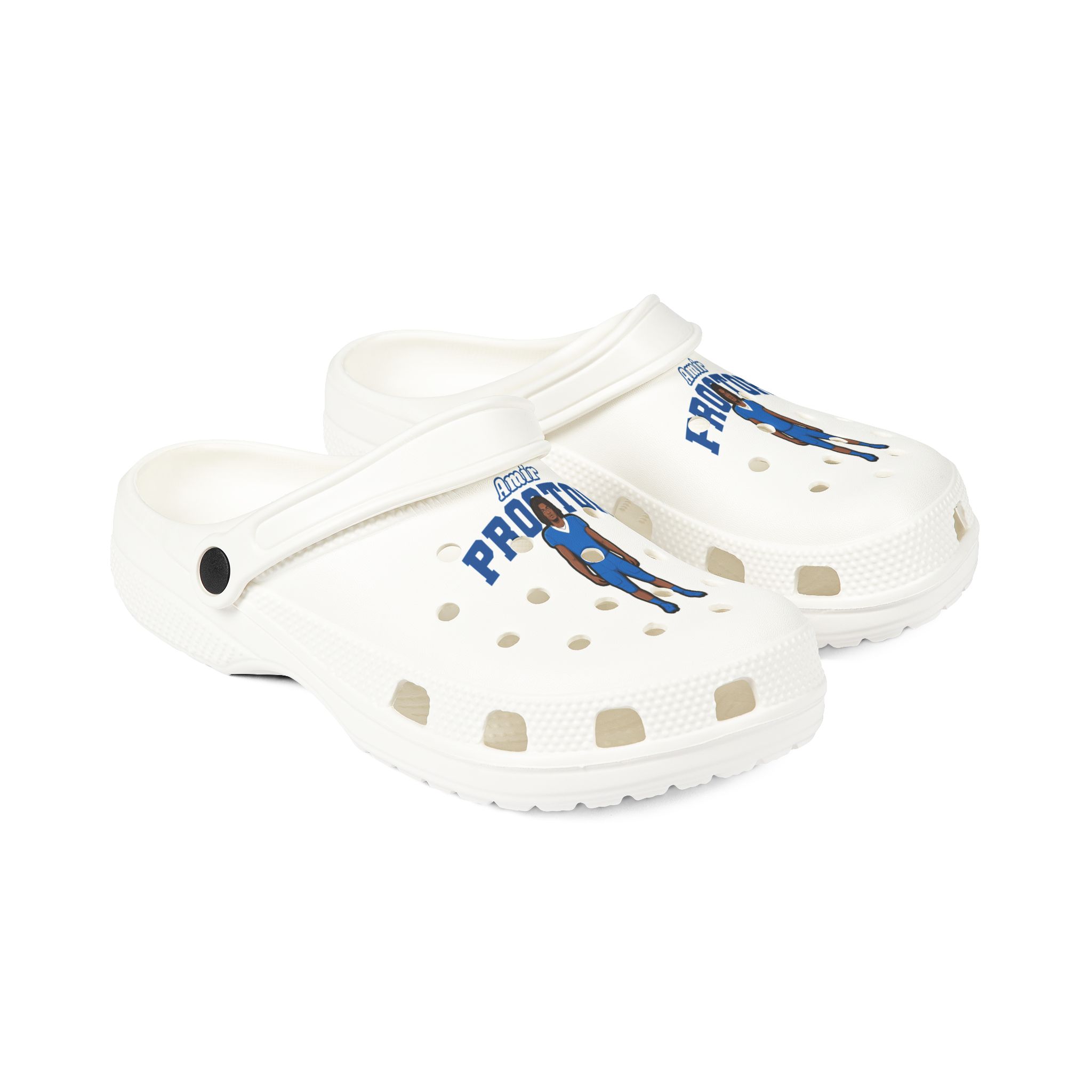 EVA Foam Rubber Shoes — character_name_arch in White