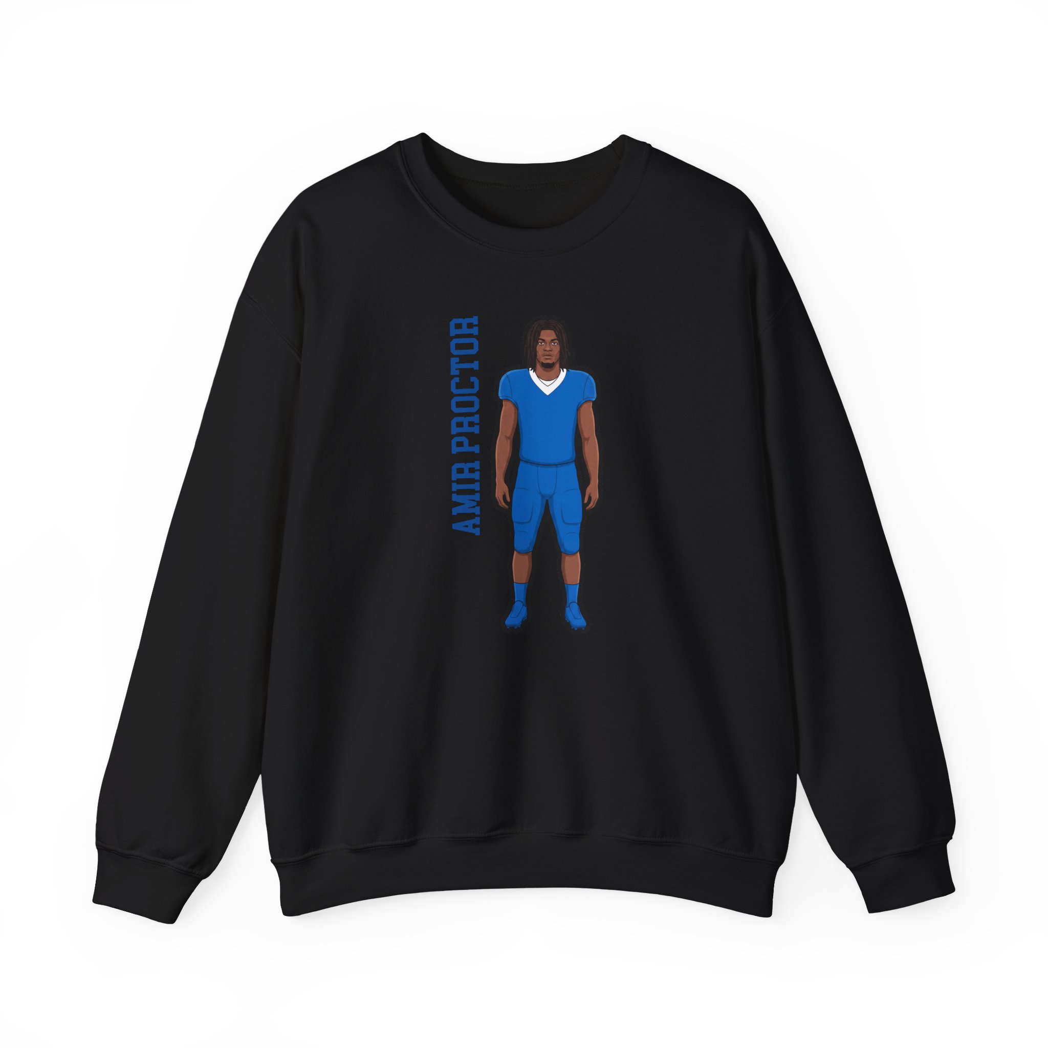 Crewneck Sweatshirt — character_name_vertical in Black