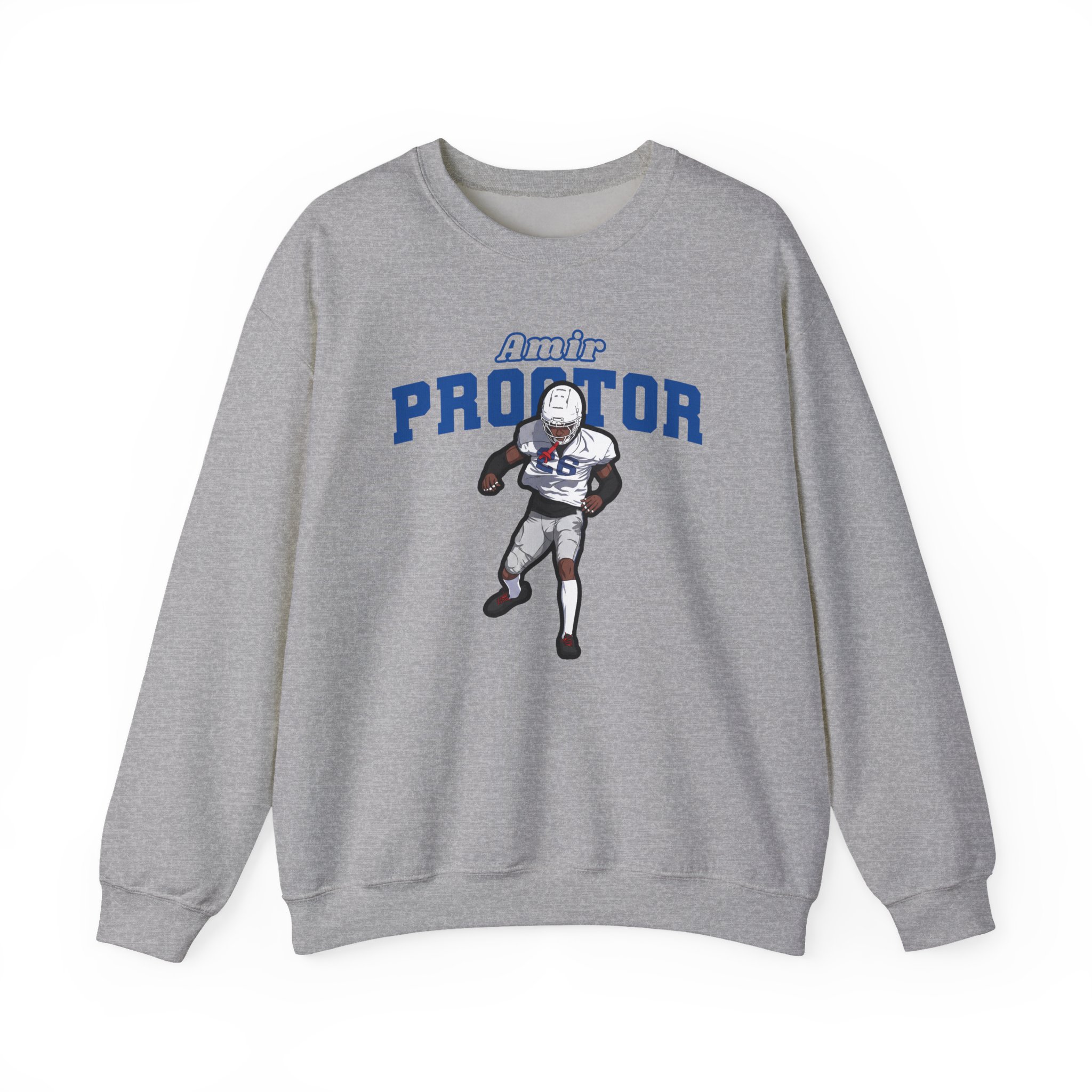 Crewneck Sweatshirt — character_name_arch in Grey