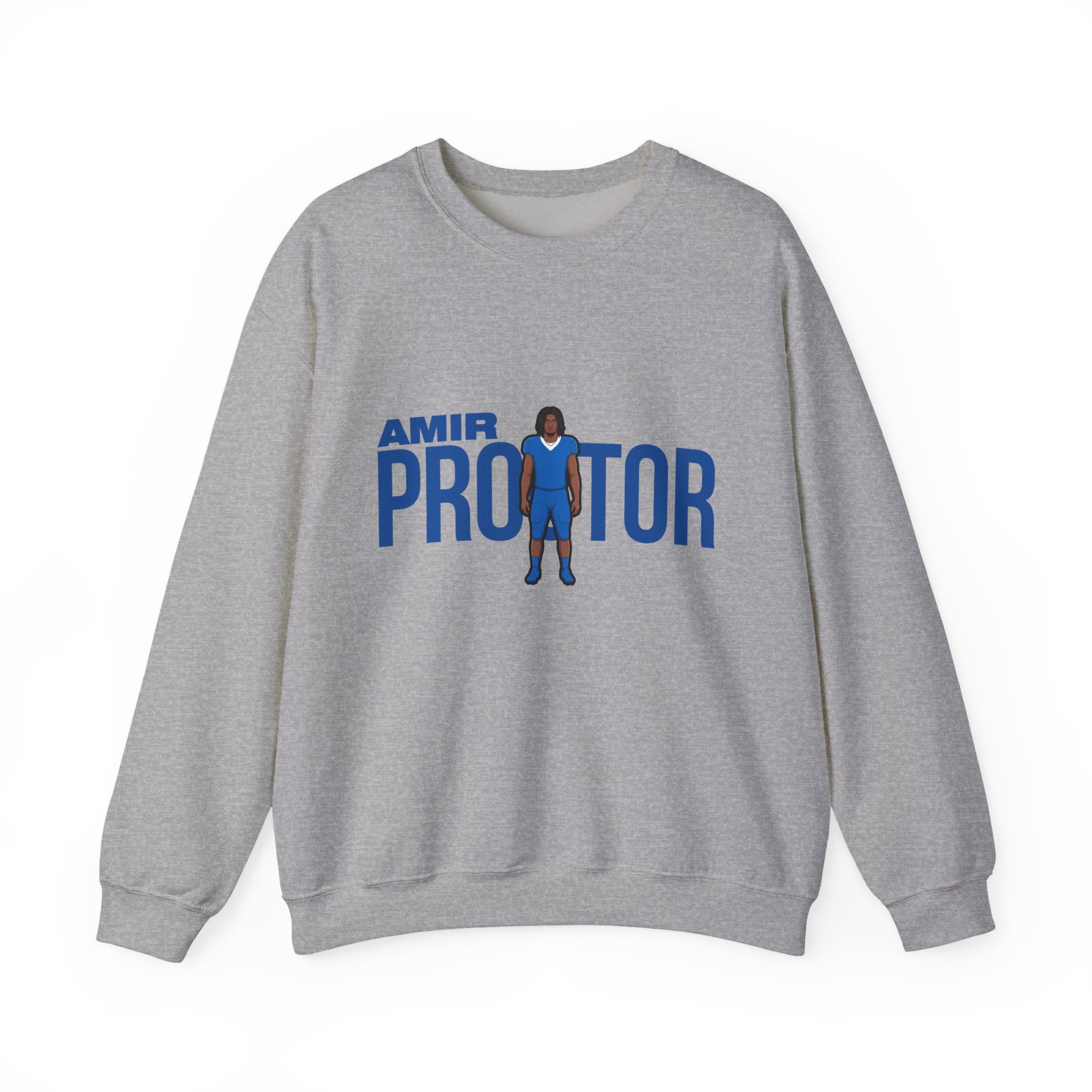 Crewneck Sweatshirt — character_player_name in Grey