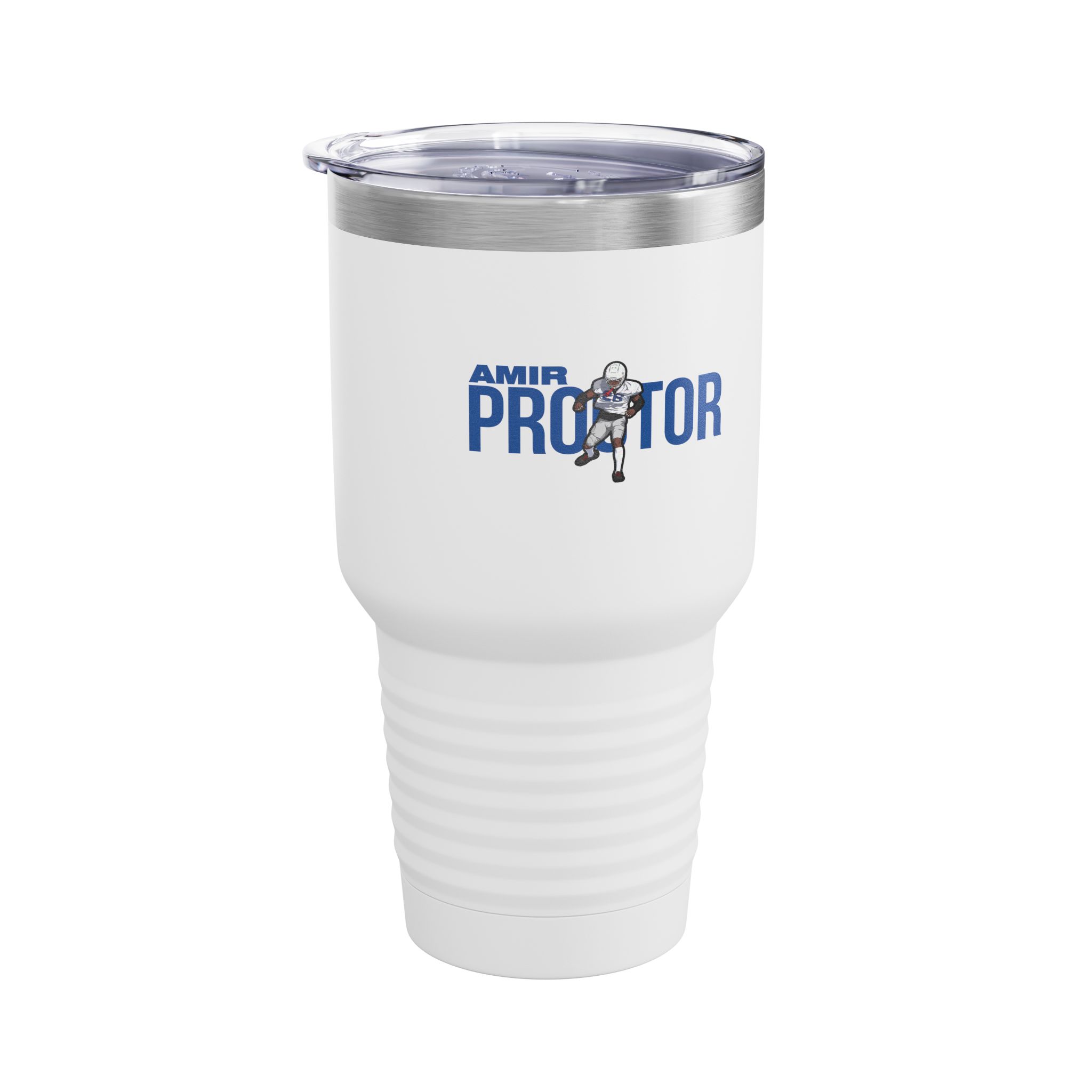 30oz Tumbler — character_player_name in White
