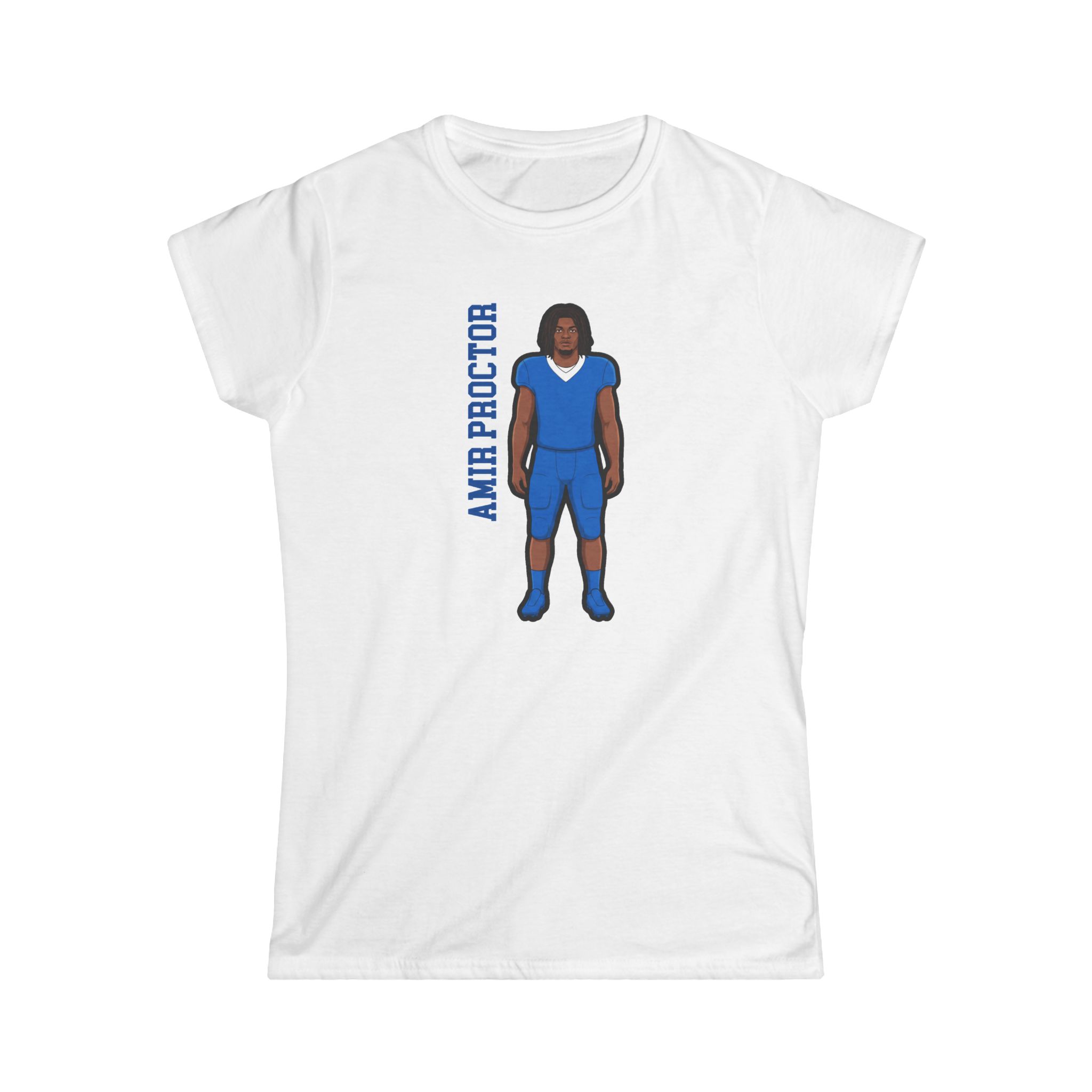 Women's Softstyle Tee — character_name_vertical in White