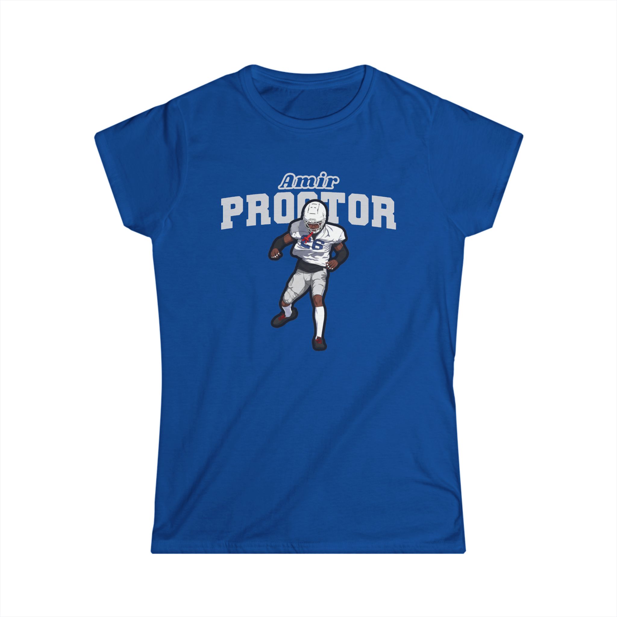 Women's Softstyle Tee — character_name_arch in Royal