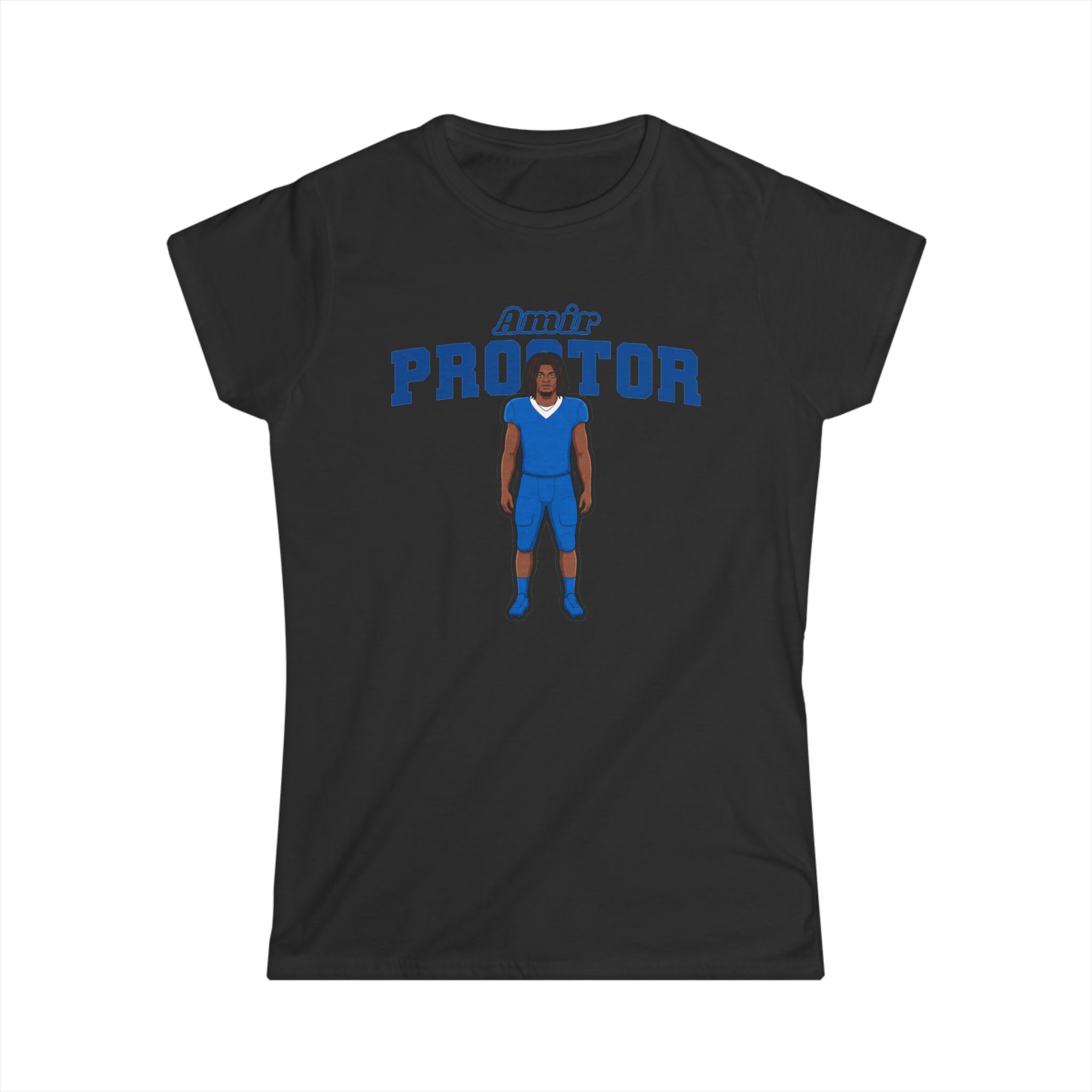 Women's Softstyle Tee — character_name_arch in Black