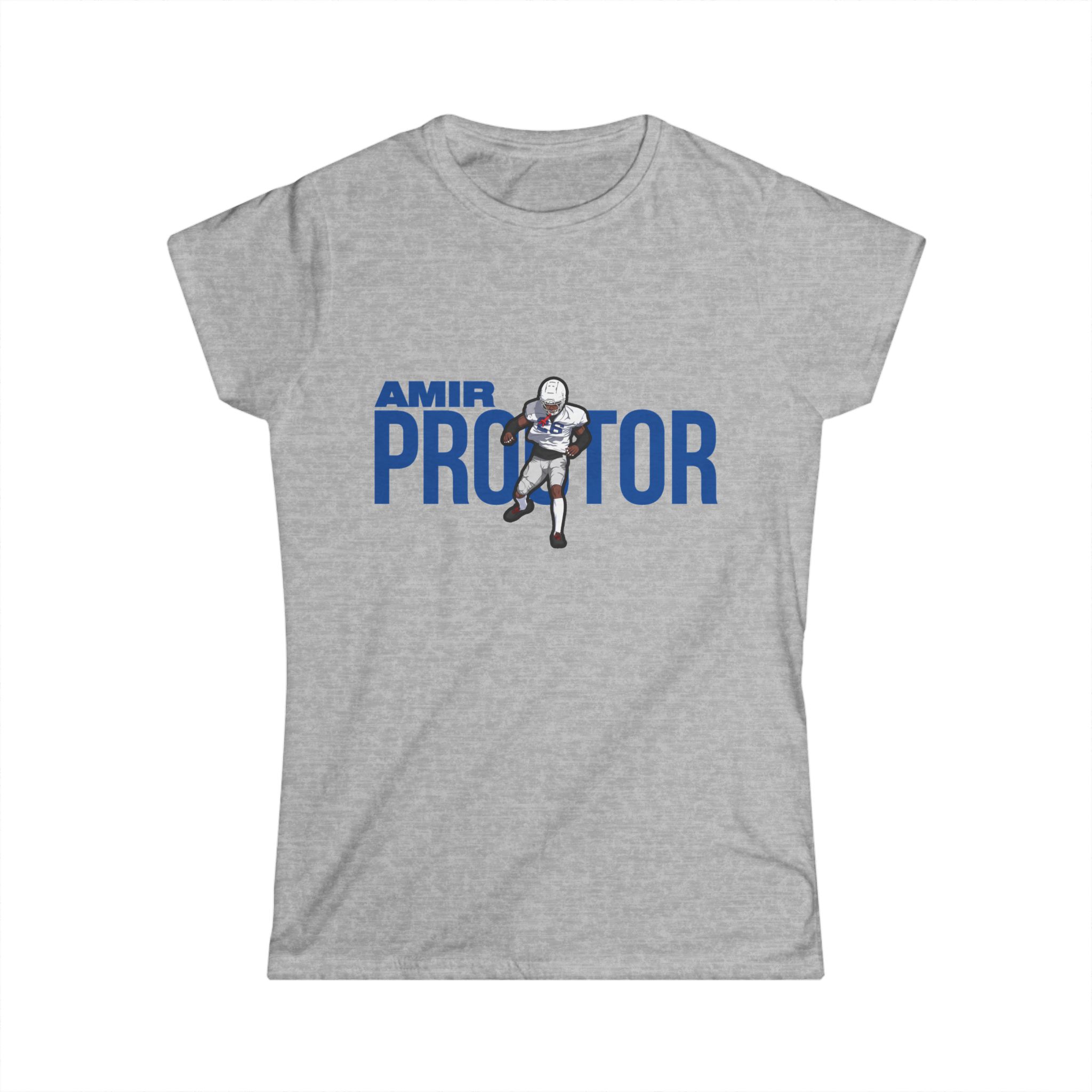 Women's Softstyle Tee — character_player_name in Grey
