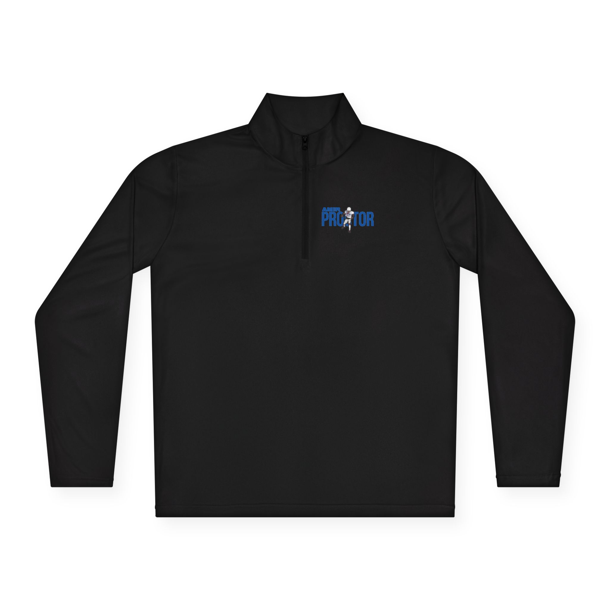 Q-Zip Pullover — character_player_name in Black