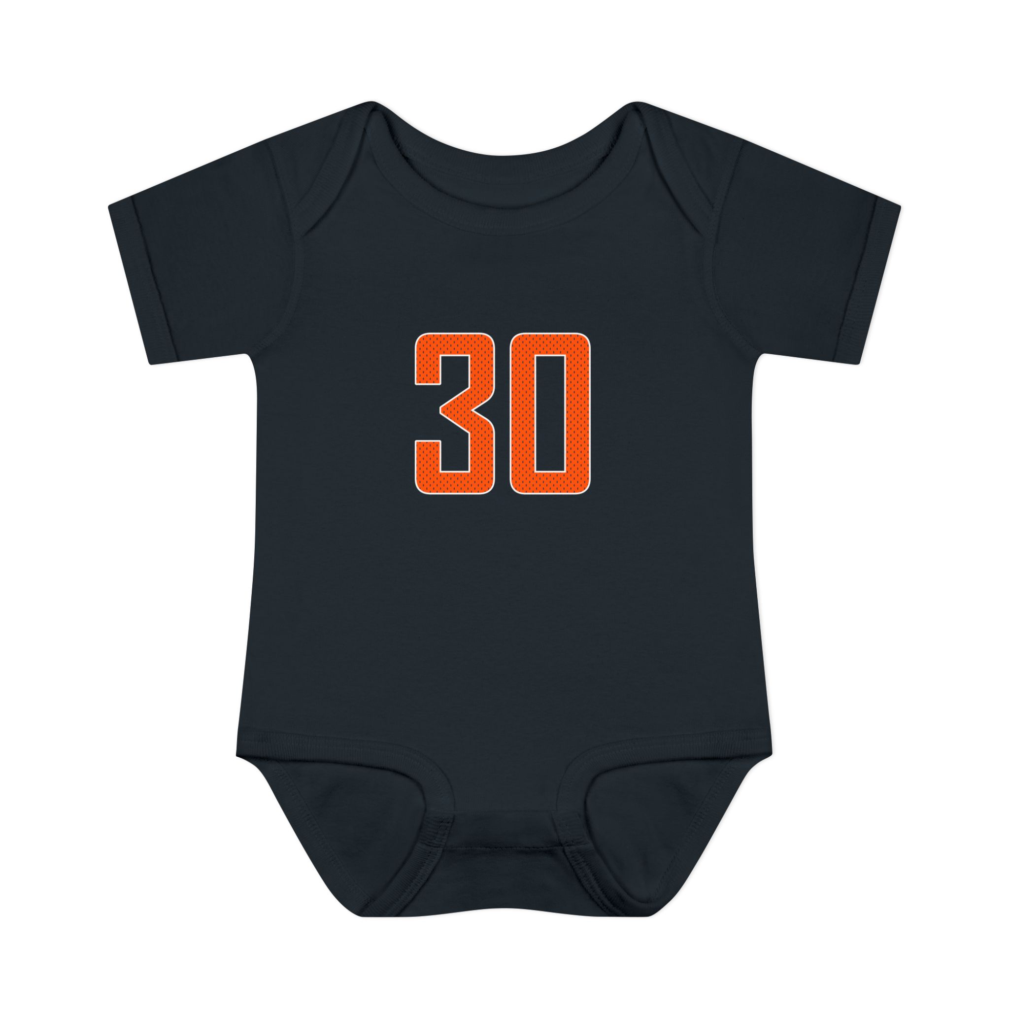 Baby Onesie — mesh_shirsey_number in Black