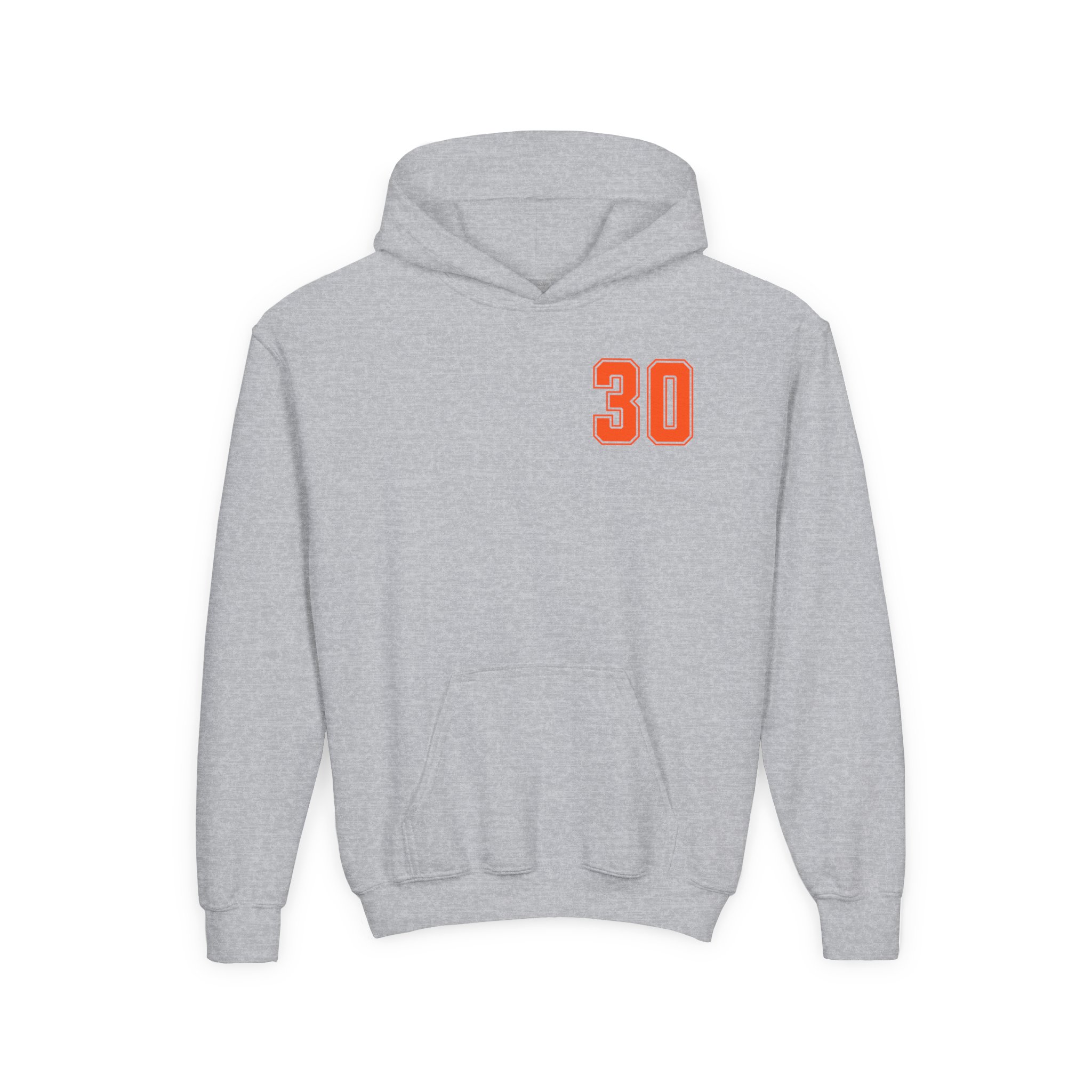 Youth Hoodie — chest_back in Grey