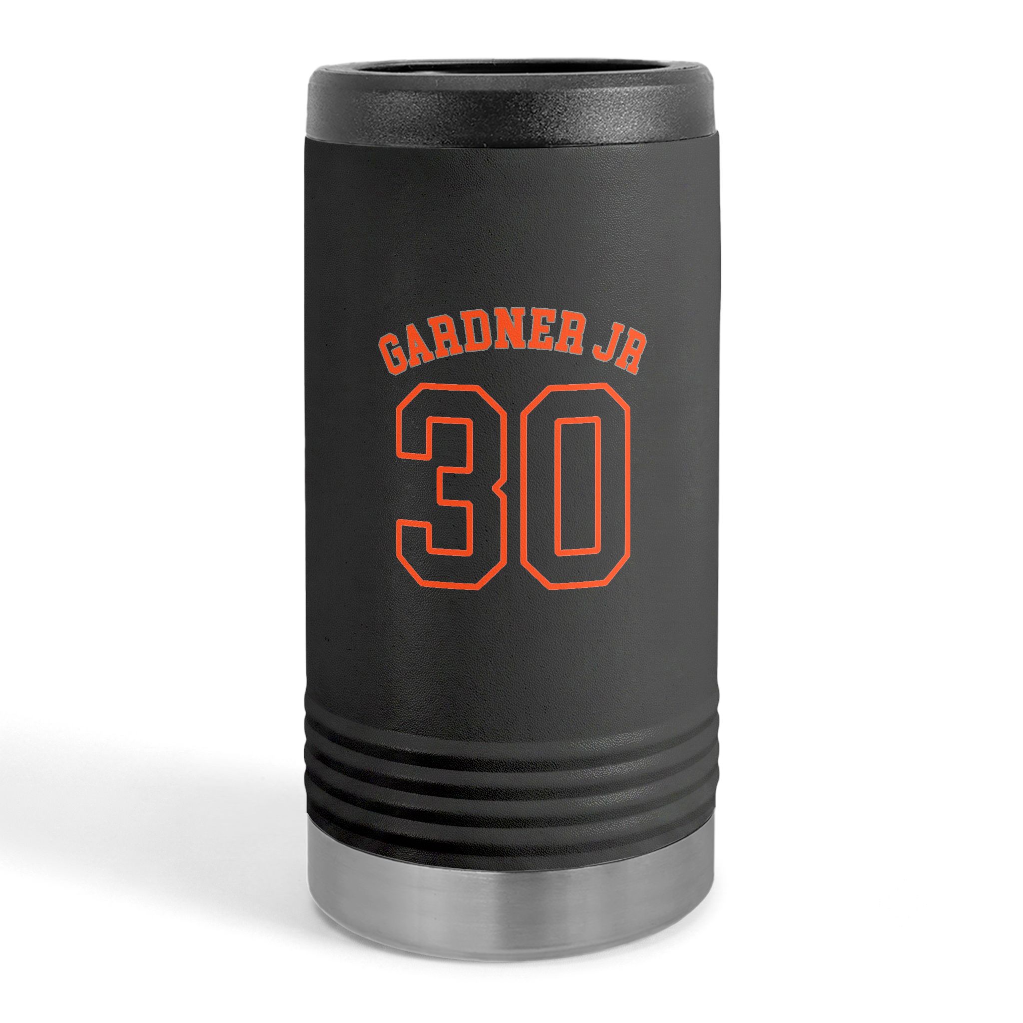Slim Stainless Can Cooler — shirsey_arch in Black